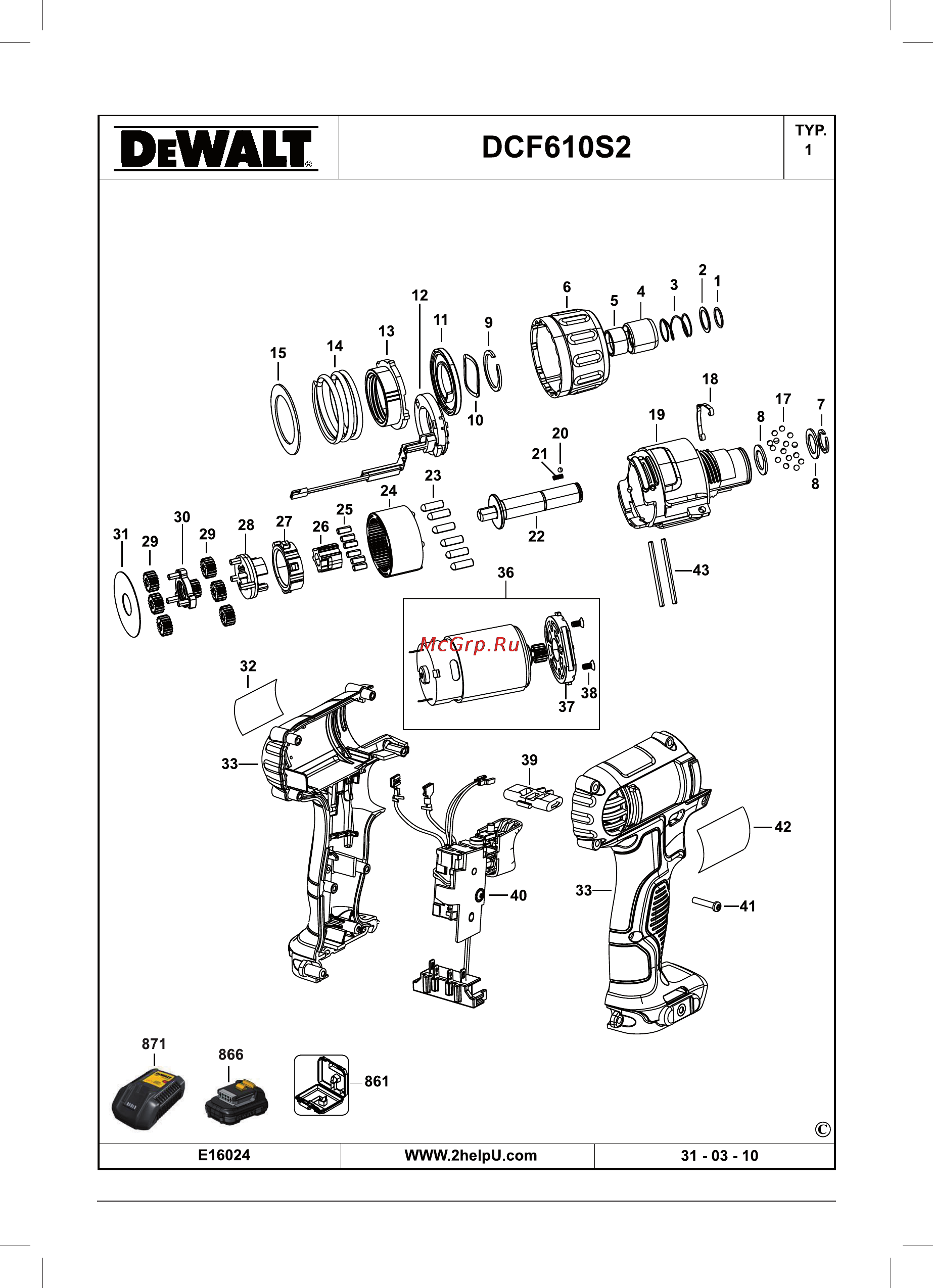 Dewalt DCF 610 S2 Инструкция по эксплуатации онлайн [18/24] 1122