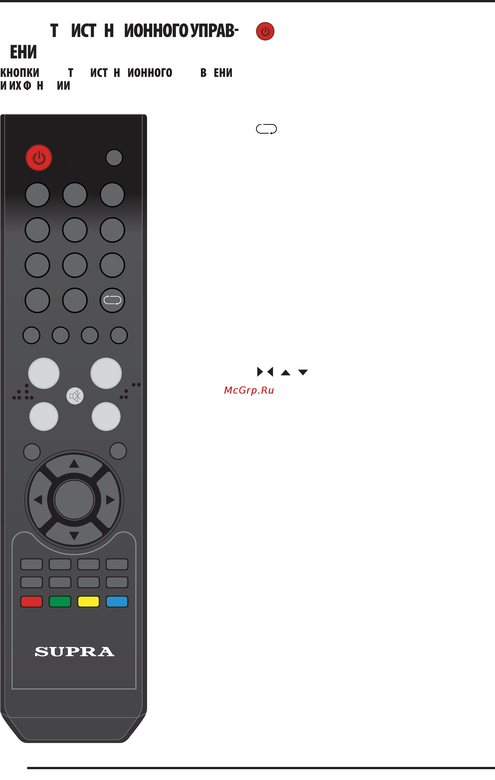 Supra STV-LC2625DL [10/20] Пуль д а ц
