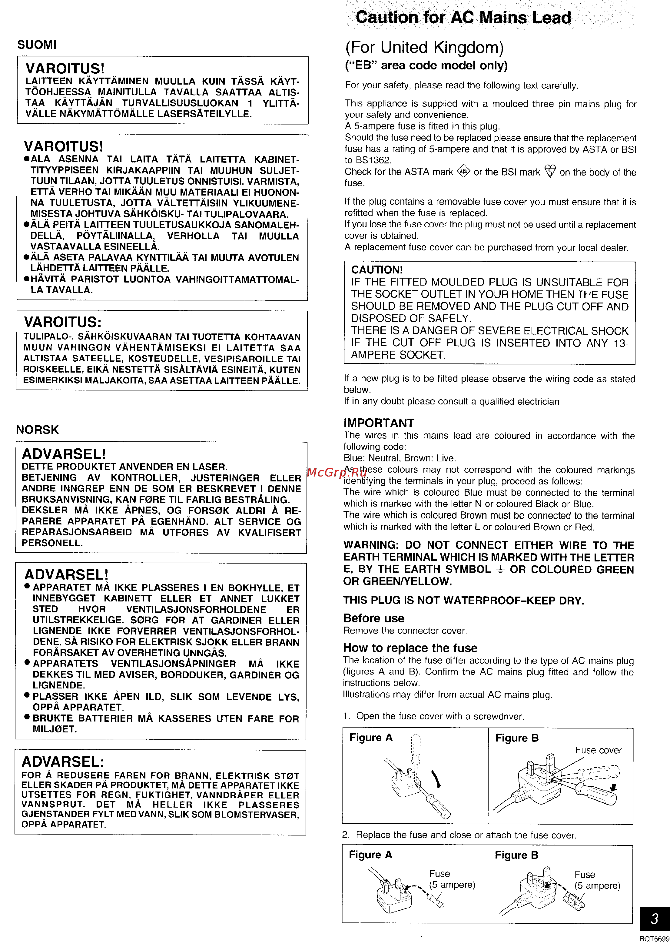 Panasonic SC-AK410 [10/27] For united kingdom