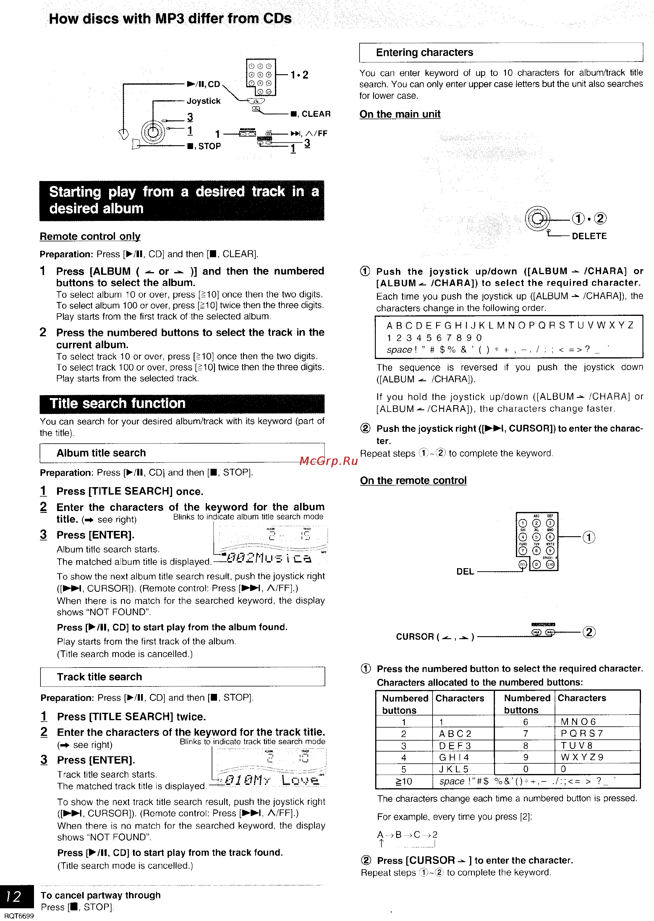 Panasonic SC-AK410 [19/27] How discs with mp3 differ from cds