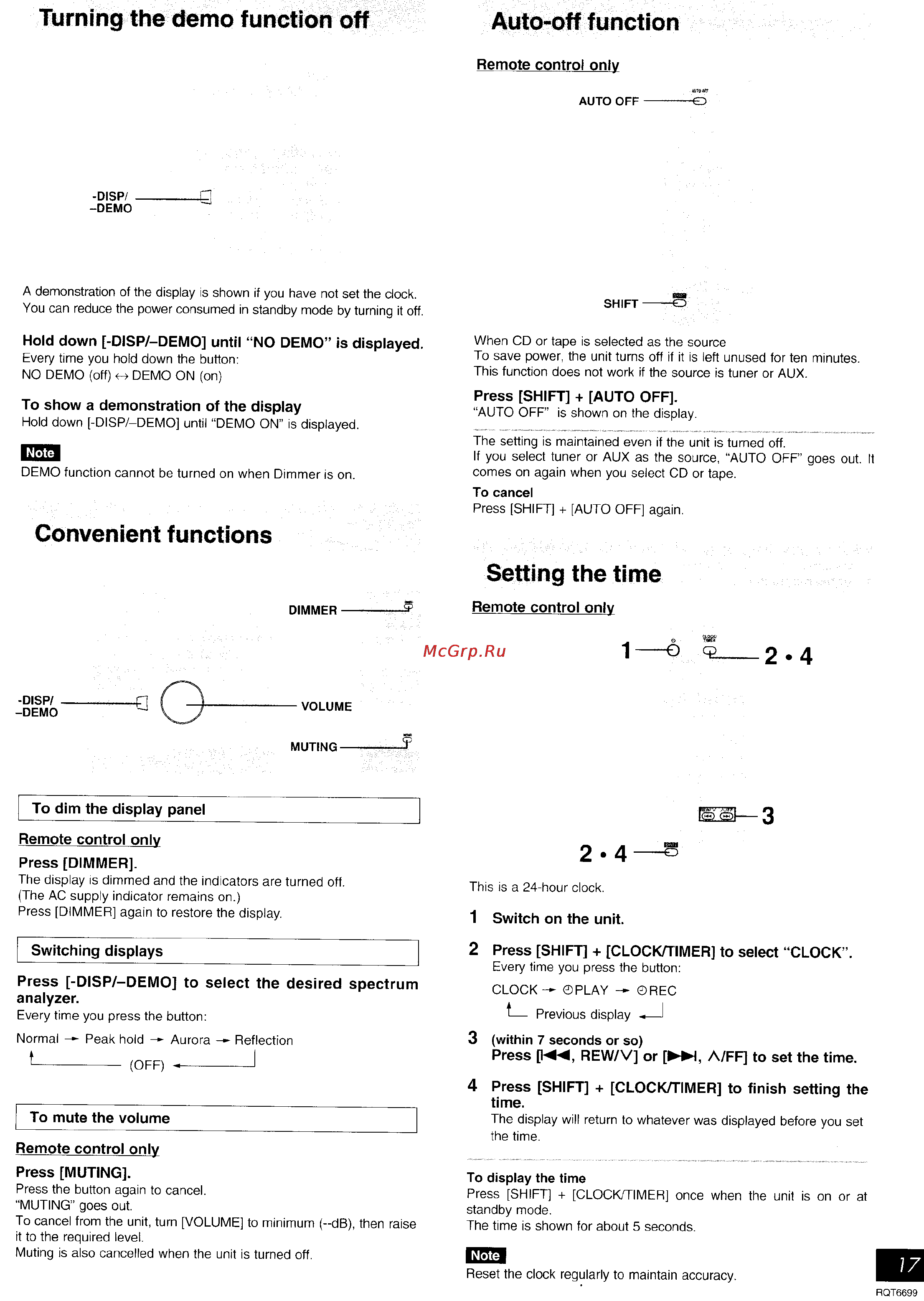 Panasonic SC-AK410 [24/27] Convenient functions