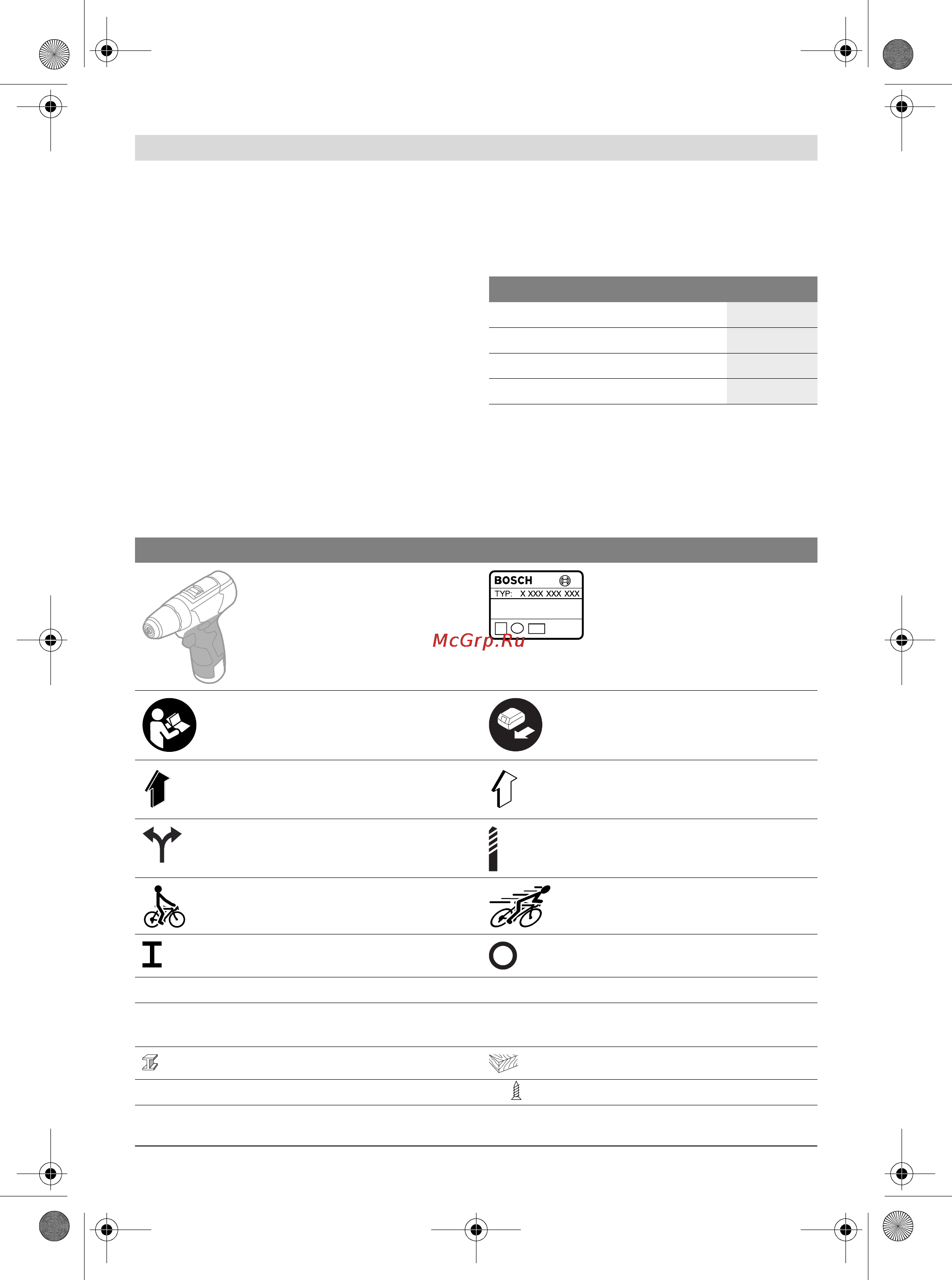 Bosch PSR 10,8 LI-2 [69/101] Simboli