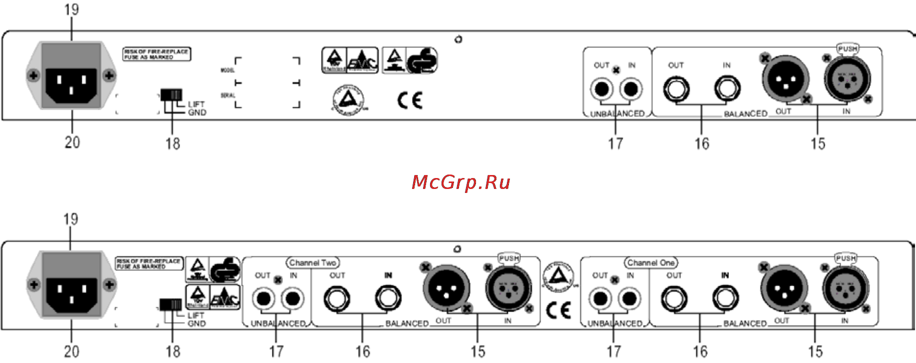 Alto EQU131VU [7/14] Задняя панель equ215