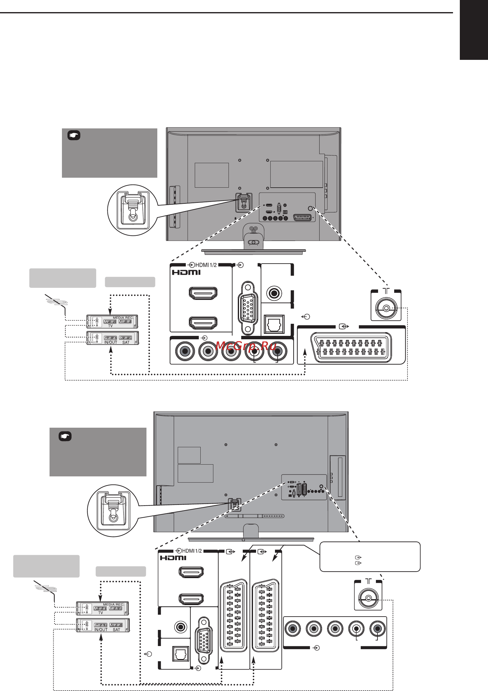 Toshiba 22SL738 [10/69] Подключение внешнего оборудования