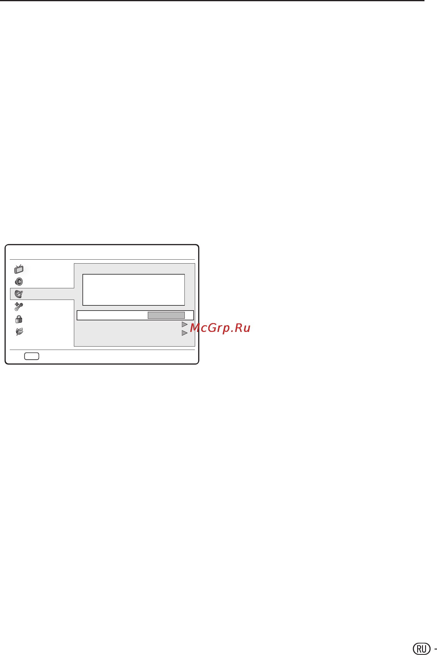 Sharp LC-19LE320RU-BK [15/32] Меню телевизора