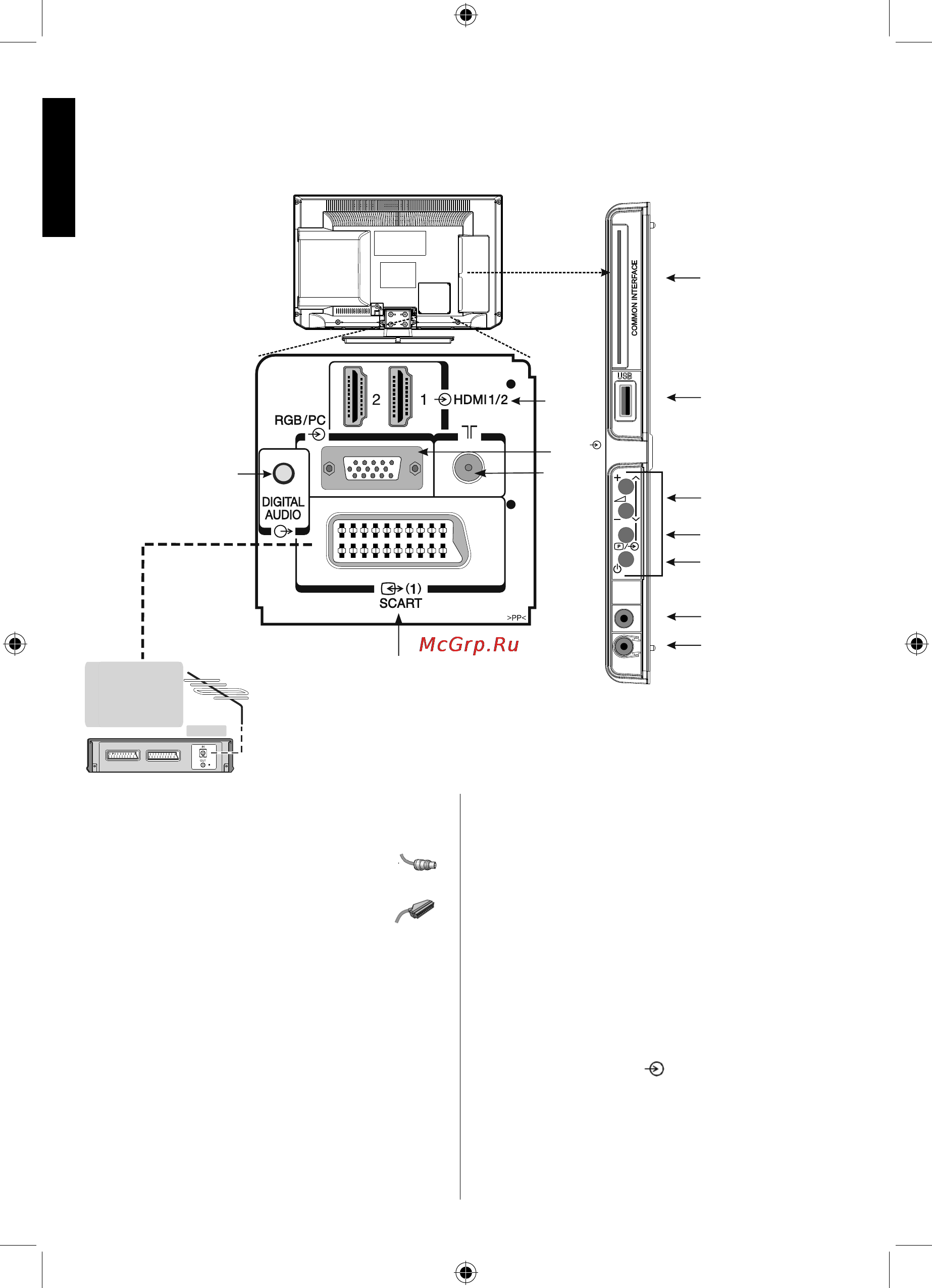 Toshiba 19DL833R [10/34] Подключение внешнего оборудования