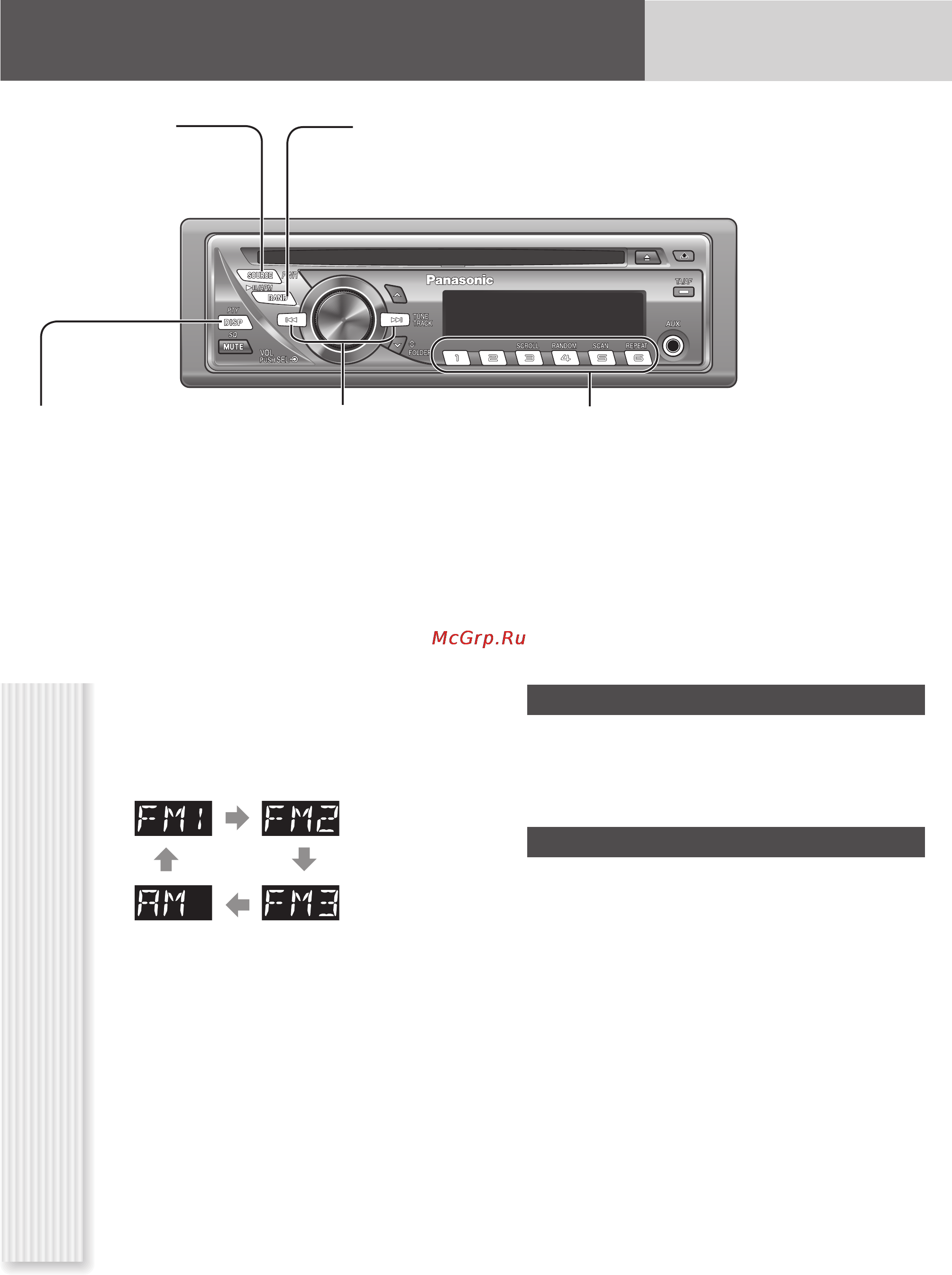Panasonic CQ-C1505N [12/24] Настройка частоты