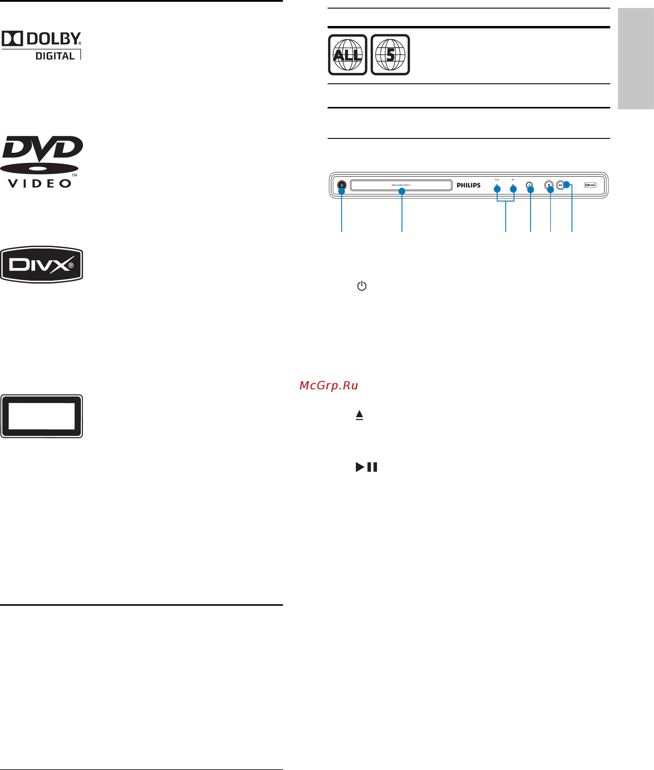Philips DVP 3111SL/51 [4/24] Ваш dvd плеер
