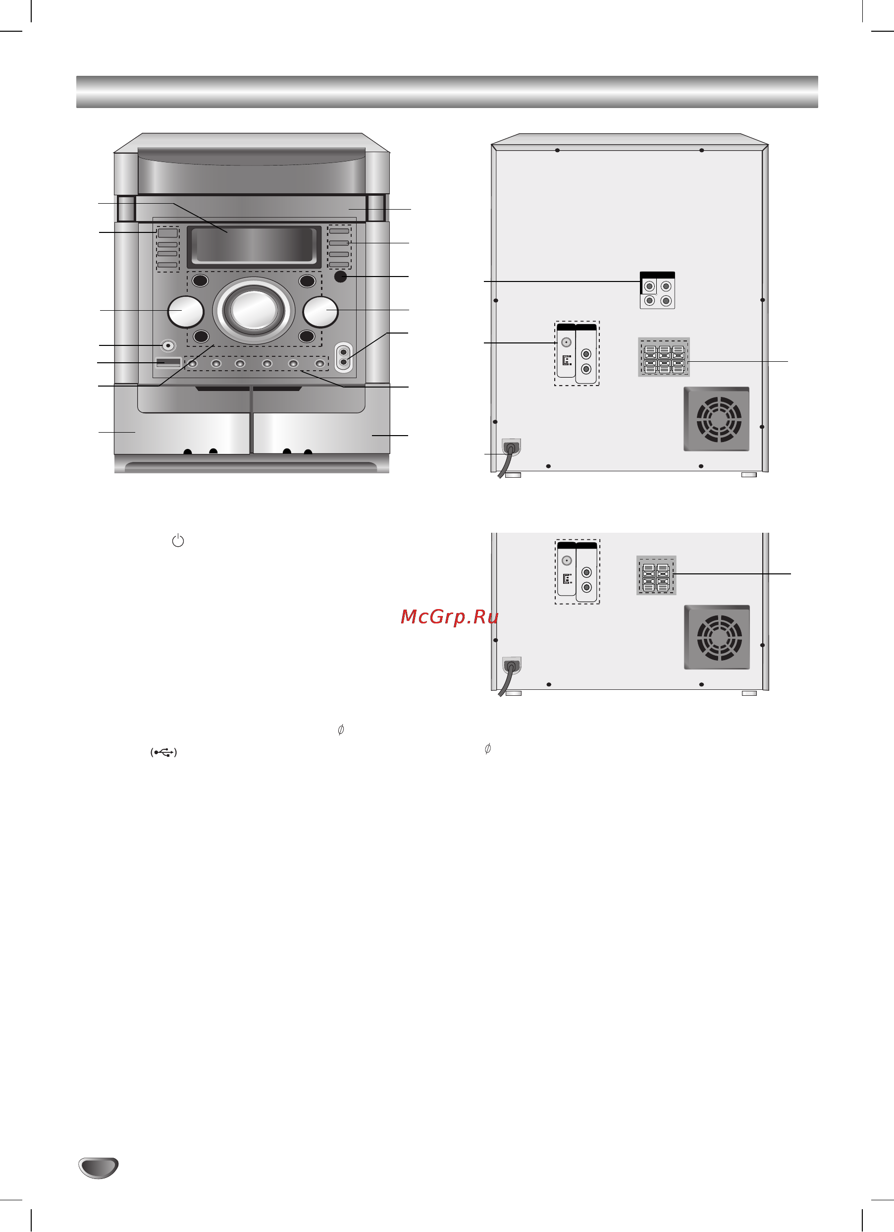 LG MDD-D352A [4/27] Передняя панель задняя стенка