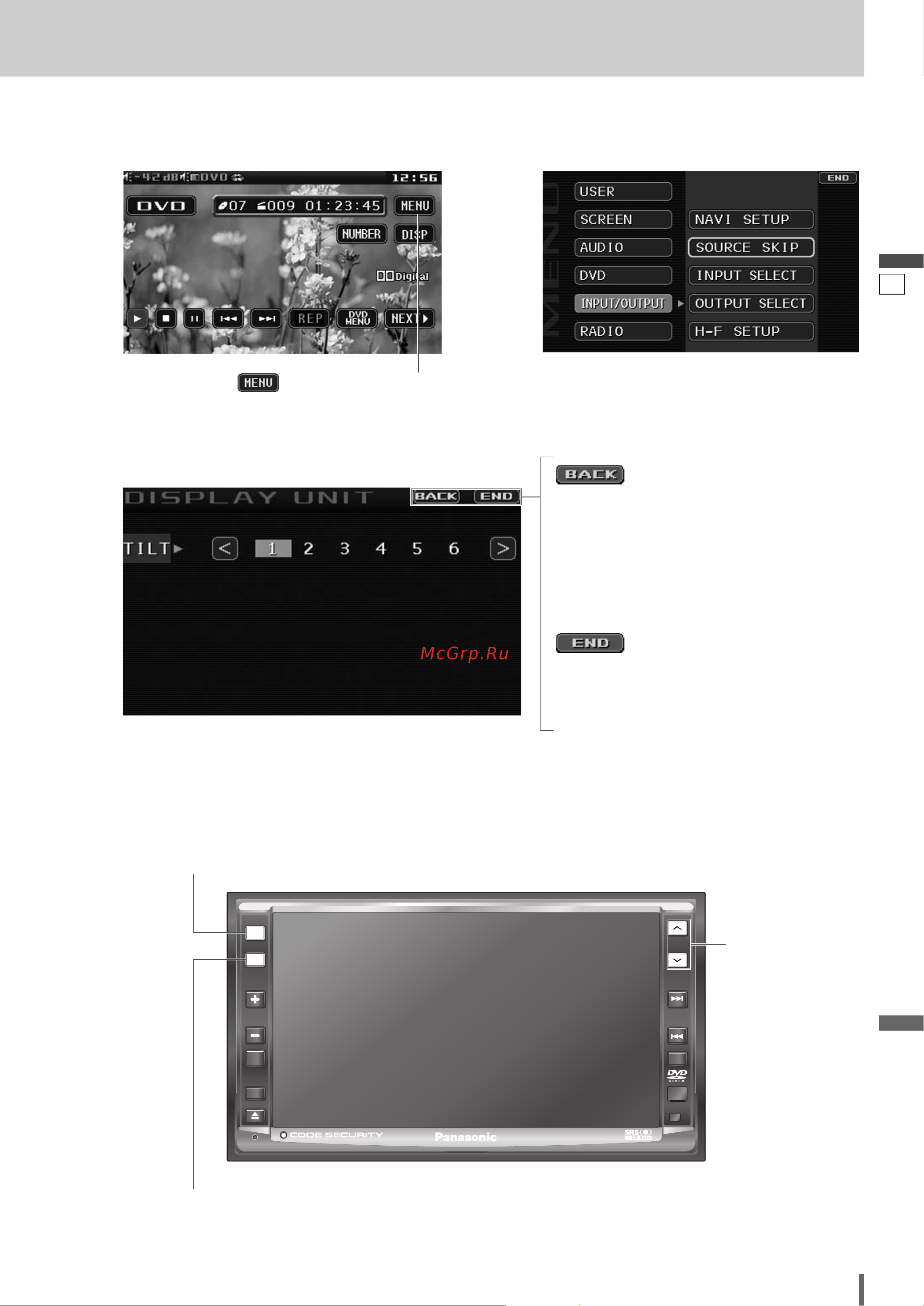 Panasonic CQ-VD6505W [29/94] Операция с menu меню