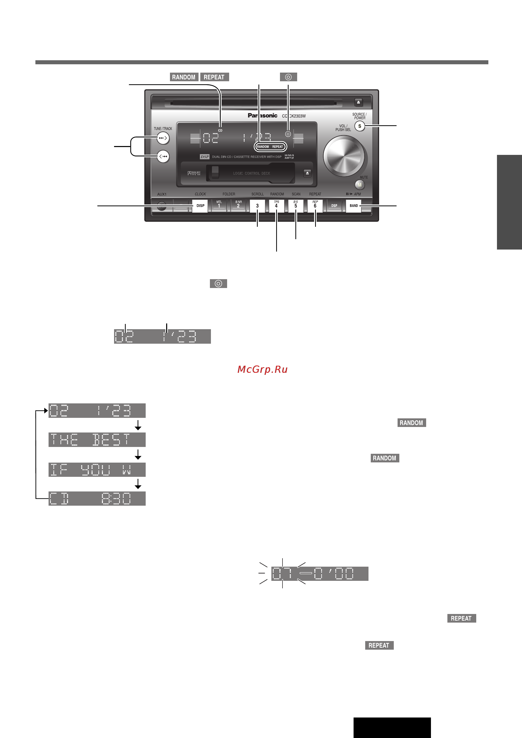 Panasonic CQ-CK2303W [13/36] При нахождении cd в дисководе