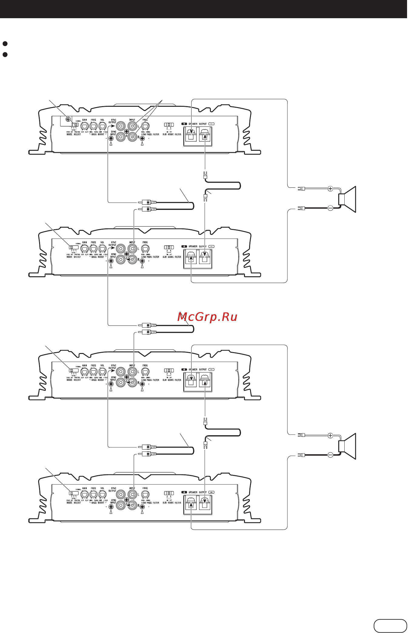 Pioneer PRS-D3000SPL [12/16] Подключение усилителя
