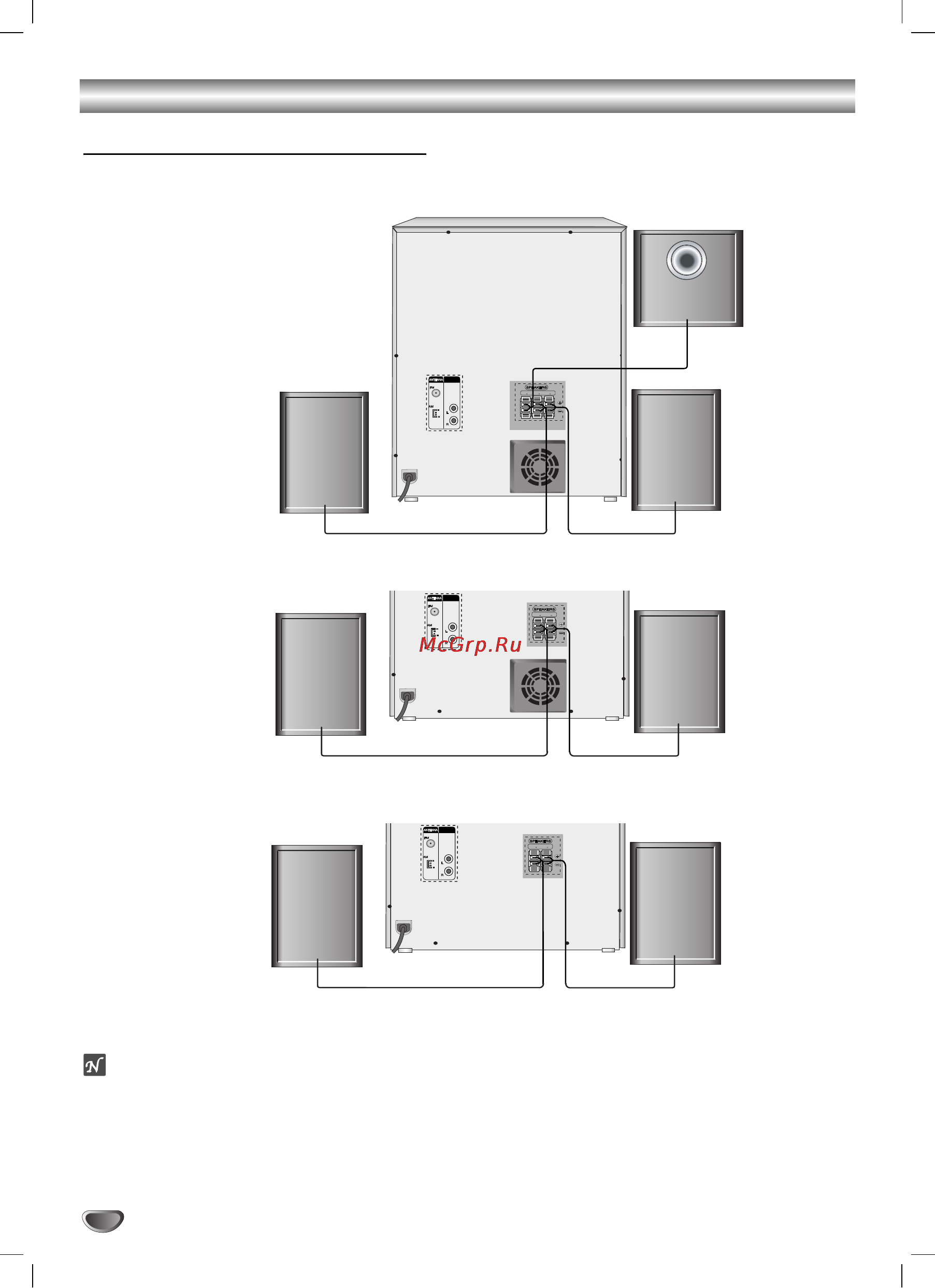 LG LM-U1060 [8/20] Подсоединение акустической системы