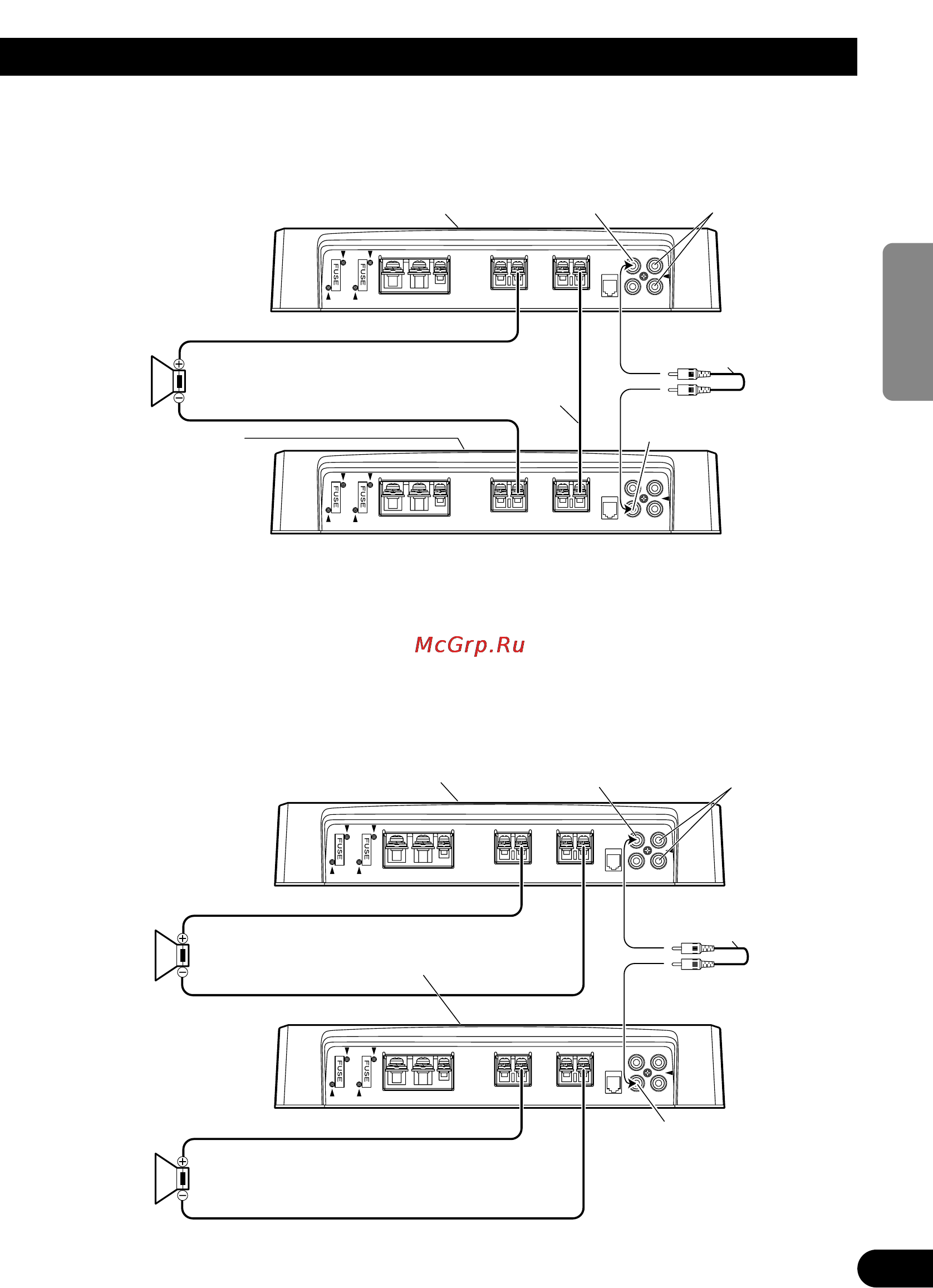 Pioneer PRS-D1000M [27/114] Dos amplificadores puente externo