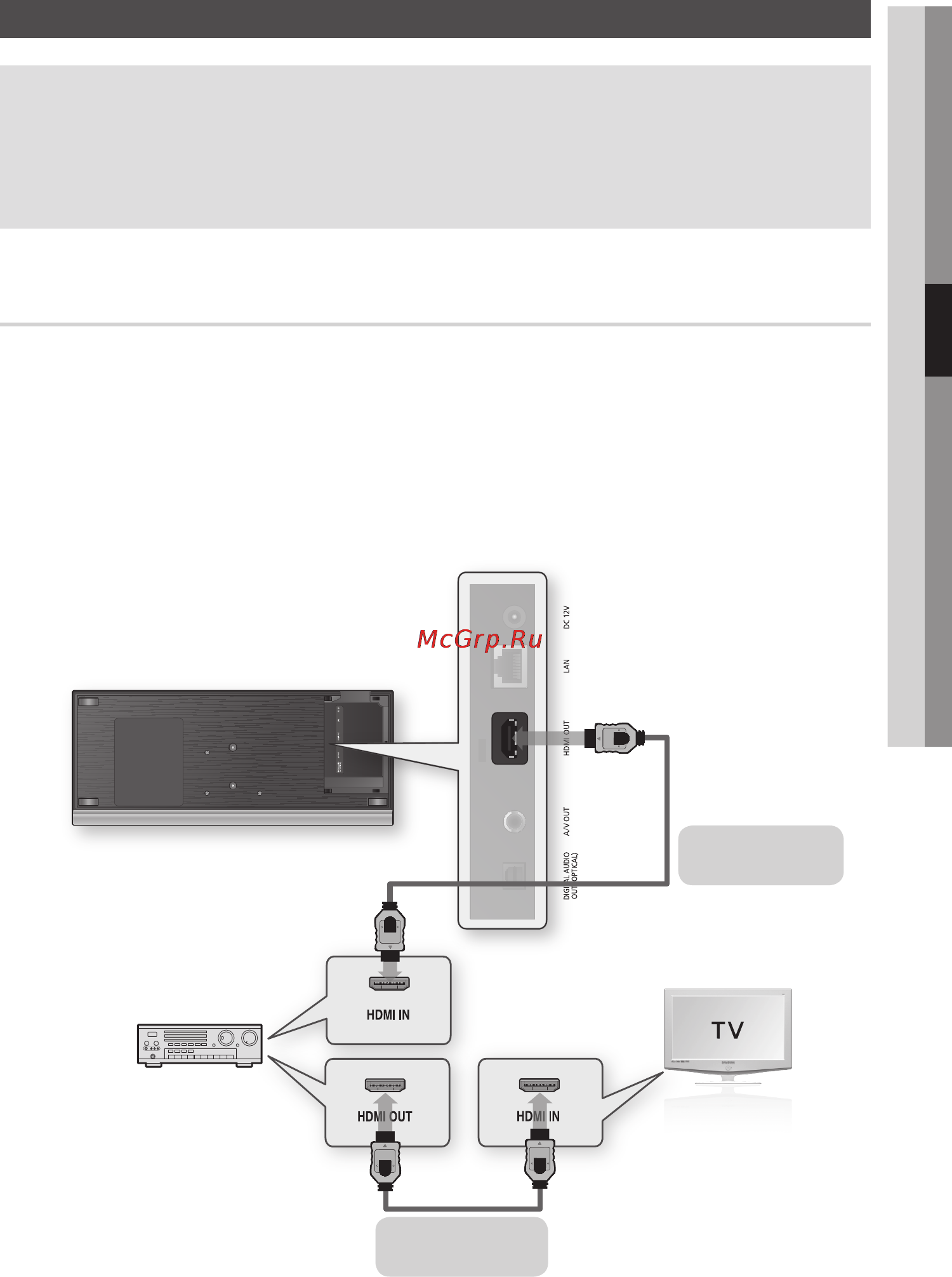Samsung BD-C7500 [90/133] Вариант 1 подключение к аудиосистеме усилитель с поддержкой hdmi наилучшее качество рекомендуется