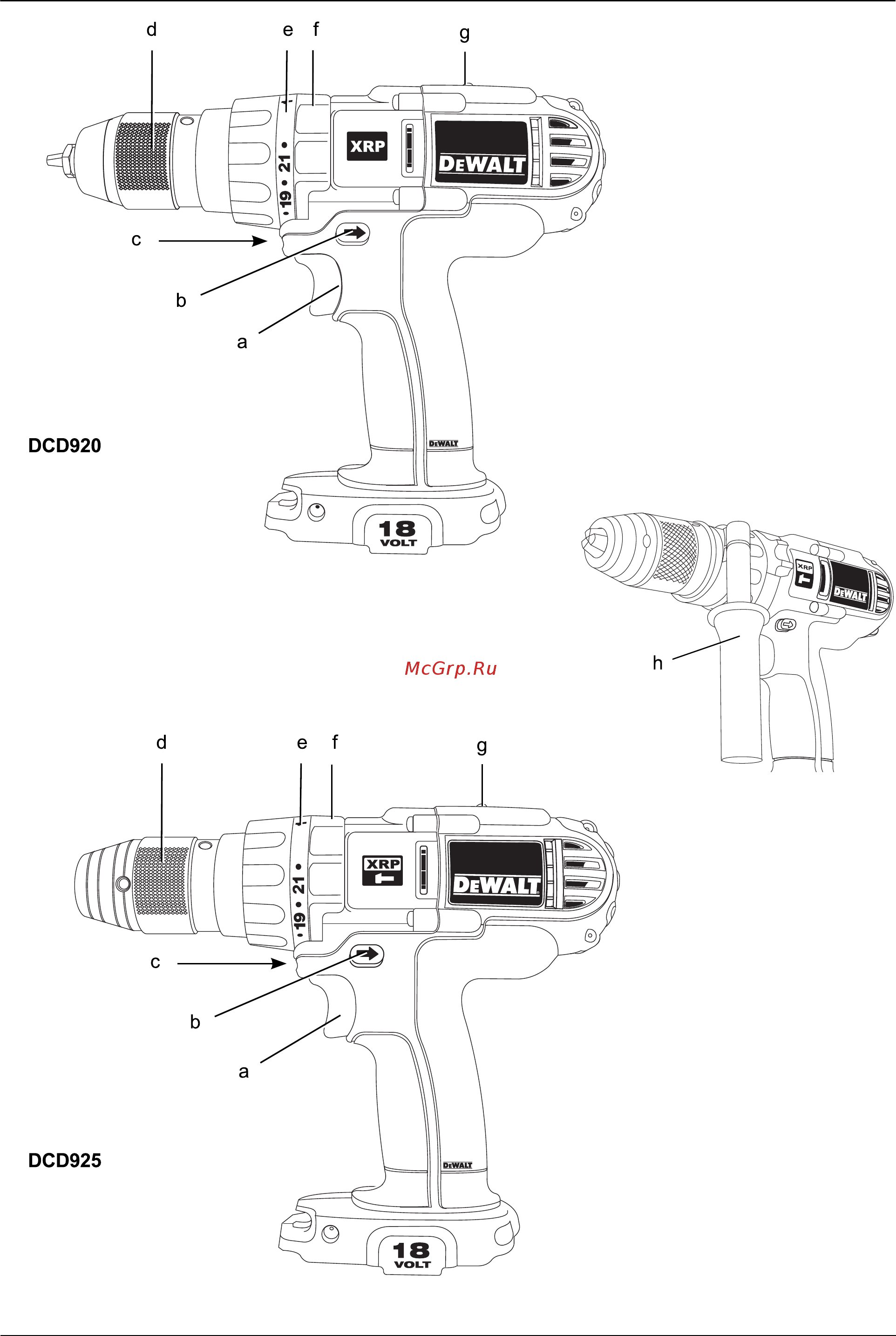 Dewalt DCD 920 B2 Инструкция по эксплуатации онлайн [2/24] 1507