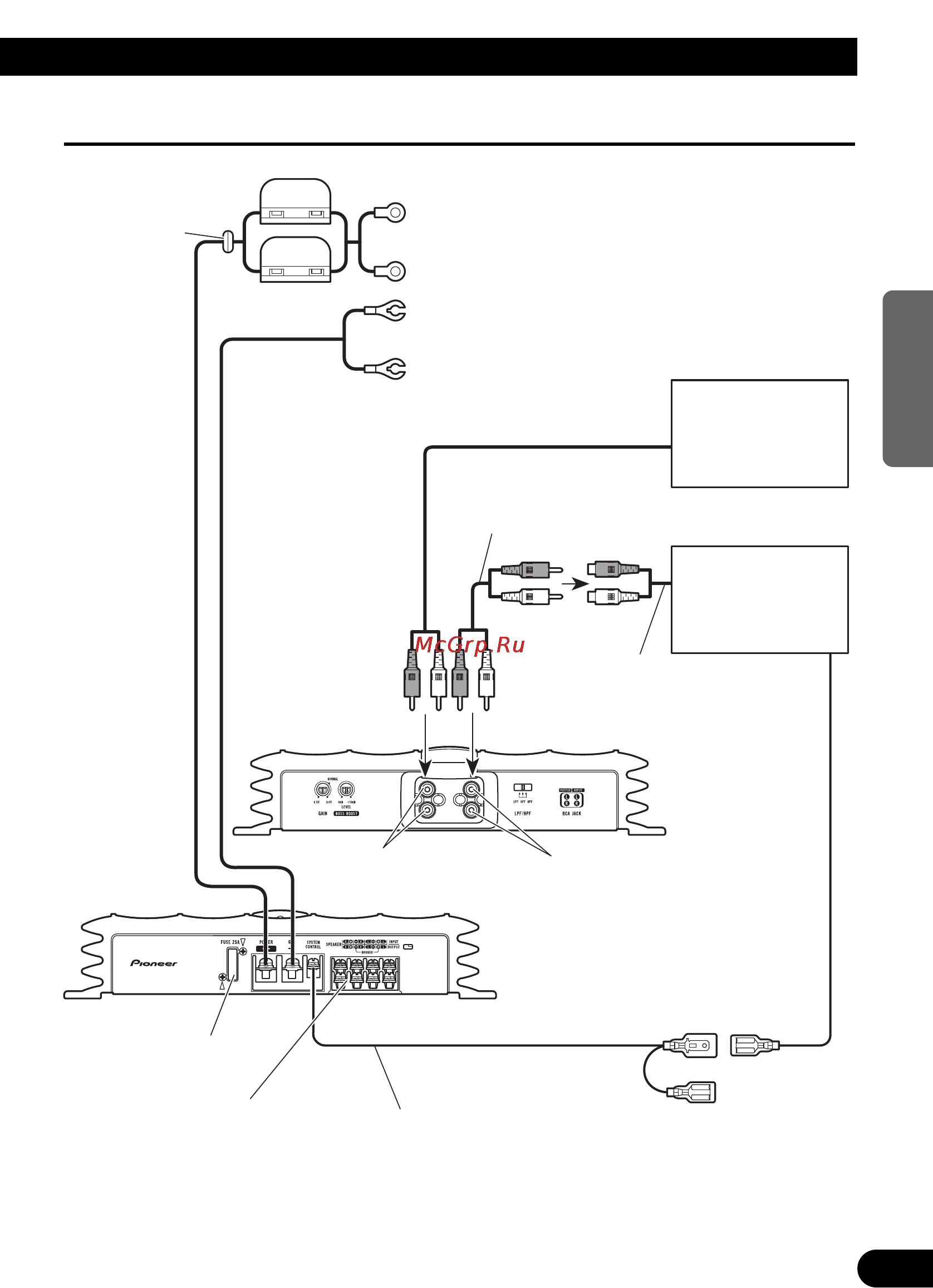 Pioneer GM-X642 [17/64] Diagrama de conexión