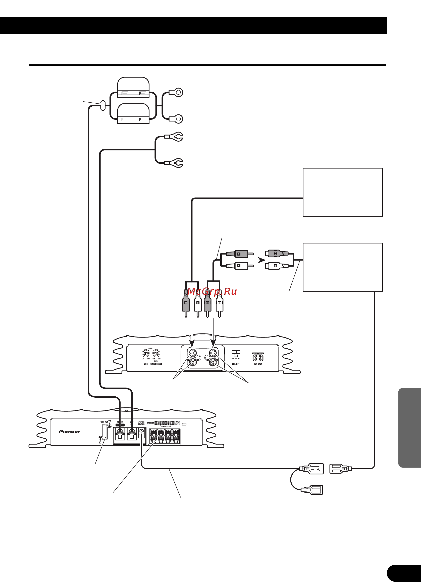 Pioneer GM-X642 [47/64] Schema di collegamento