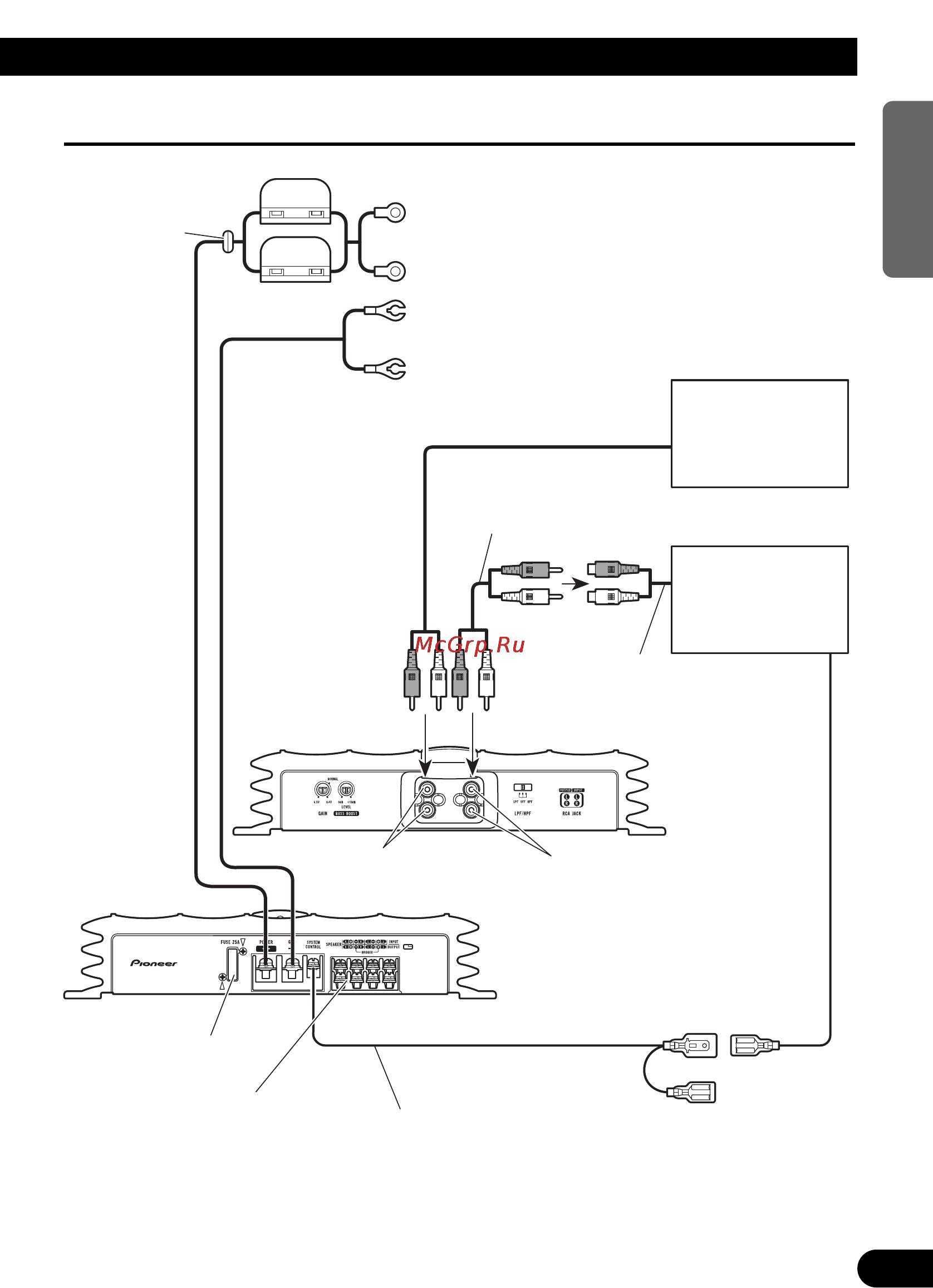 Pioneer GM-X642 [7/64] Connection diagram