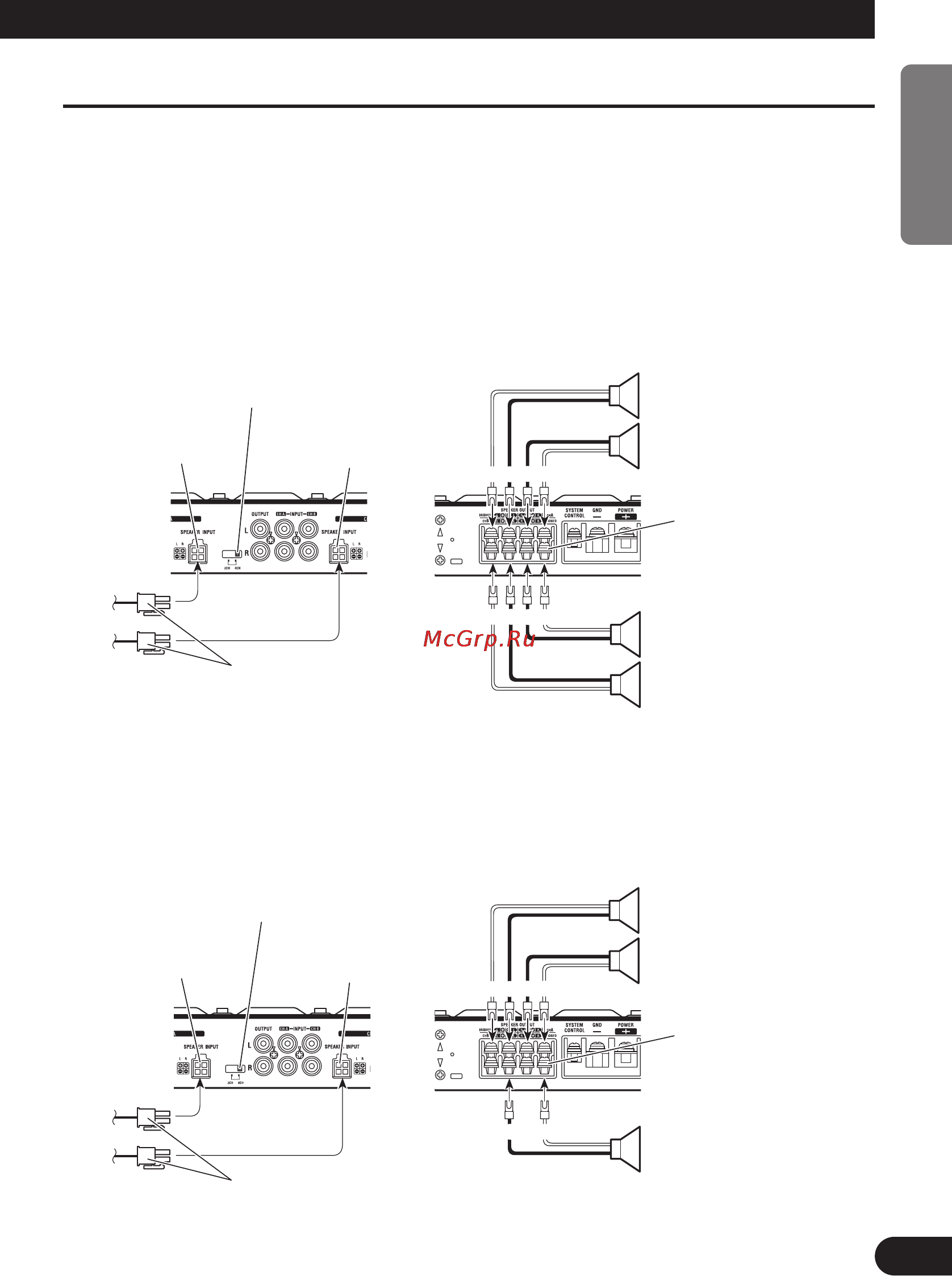 Pioneer GM-X374 [11/88] Connecting the speaker wires