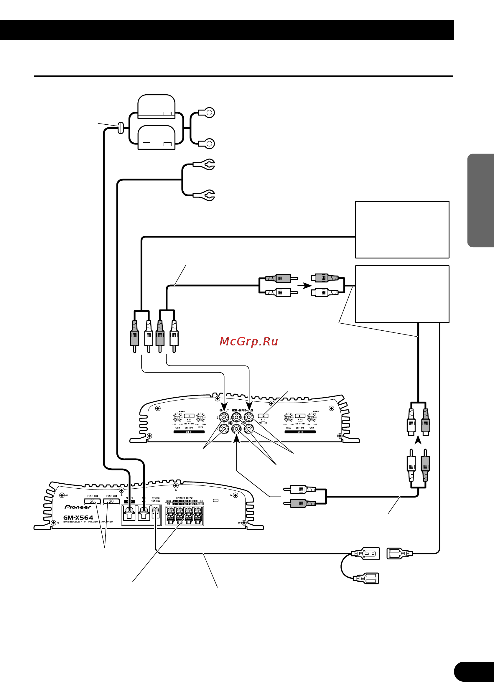 Pioneer GM-X564 [19/76] Diagrama de conexión