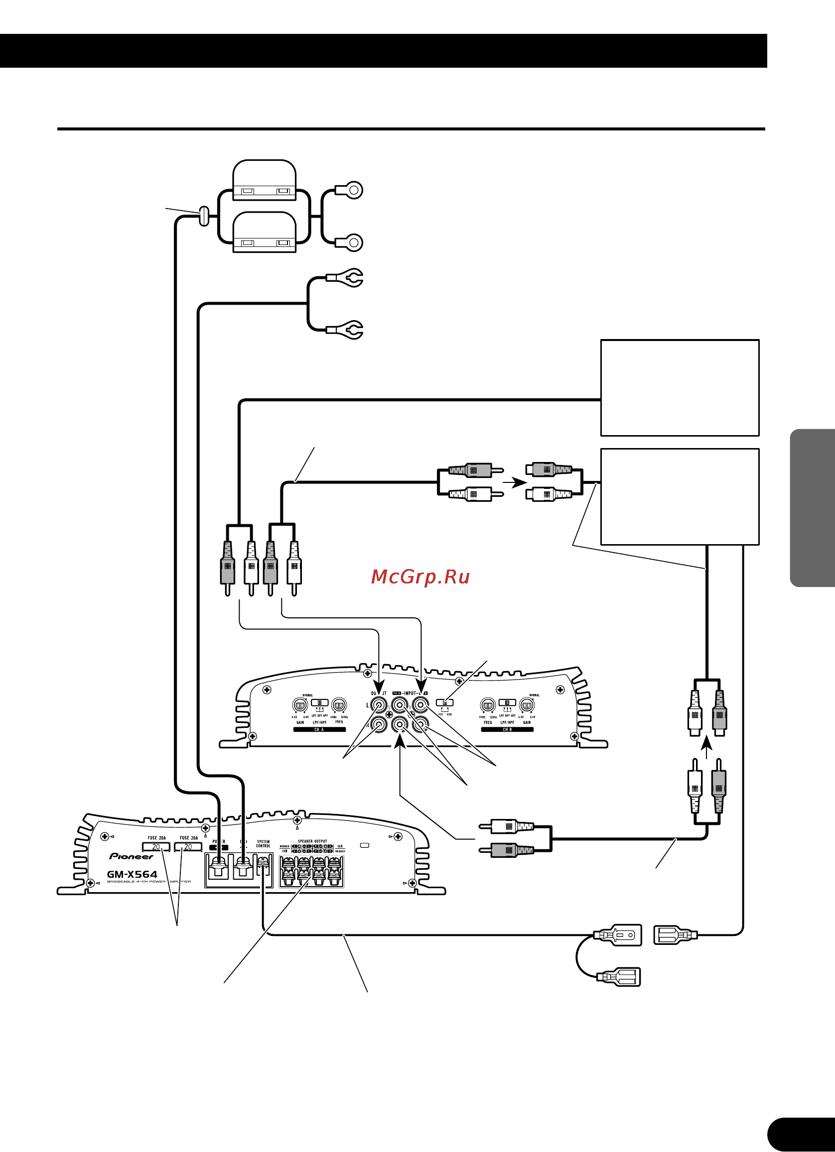 Pioneer GM-X564 [31/76] Auschlußschema
