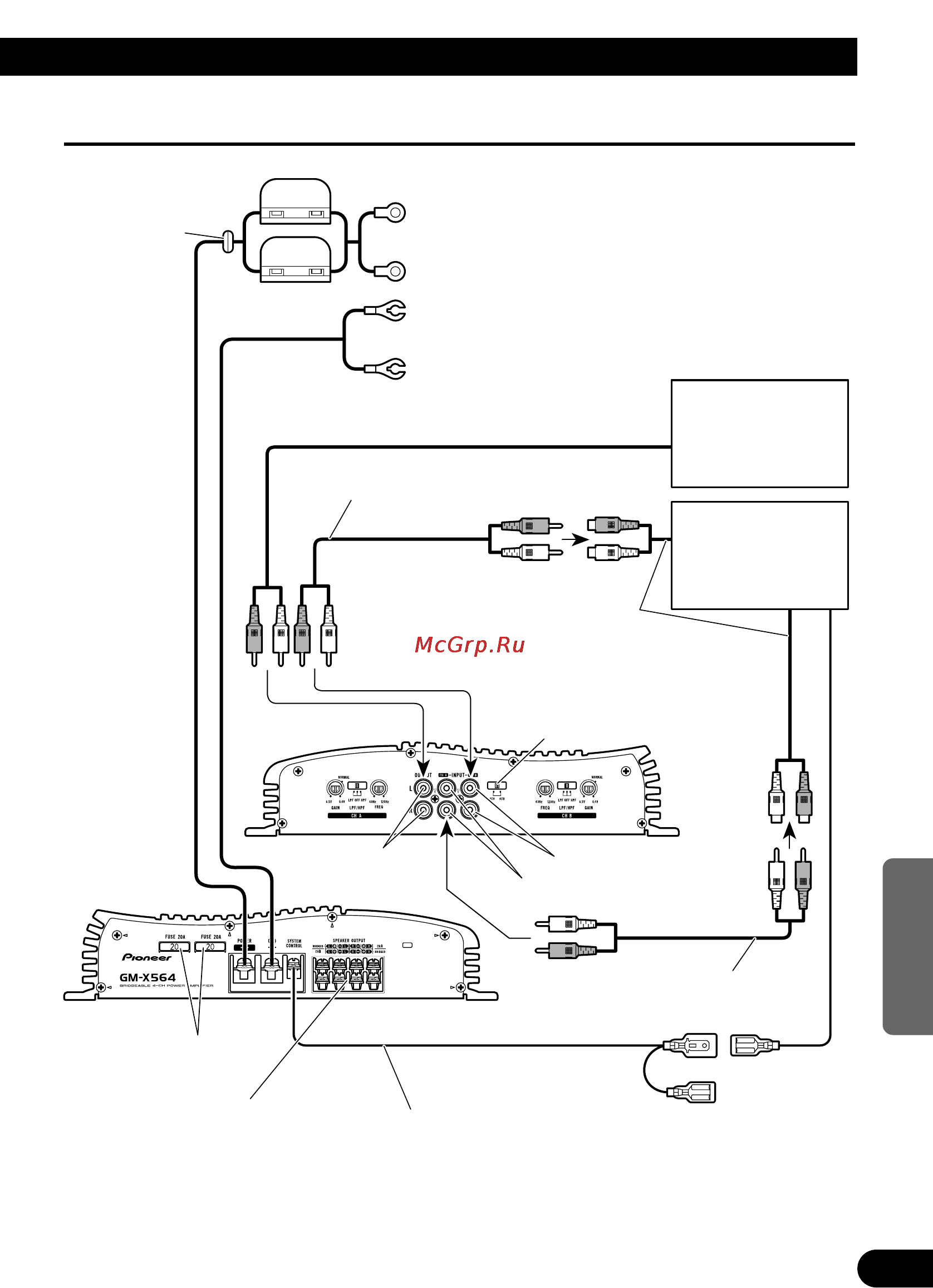 Pioneer GM-X564 [55/76] Schema di collegamento