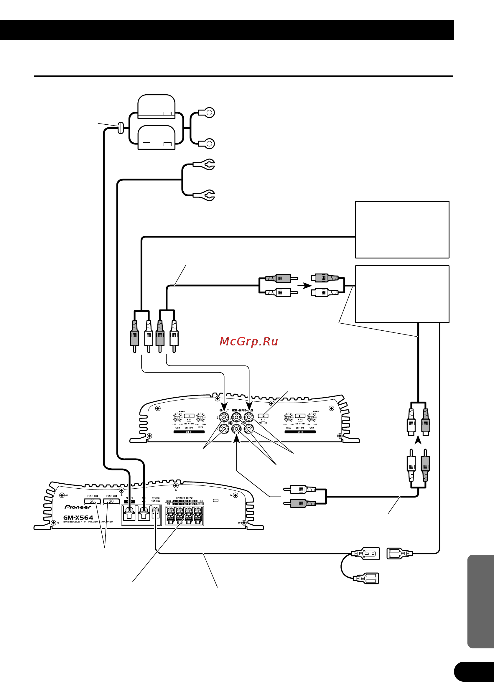 Pioneer GM-X564 [67/76] Aansluitschema