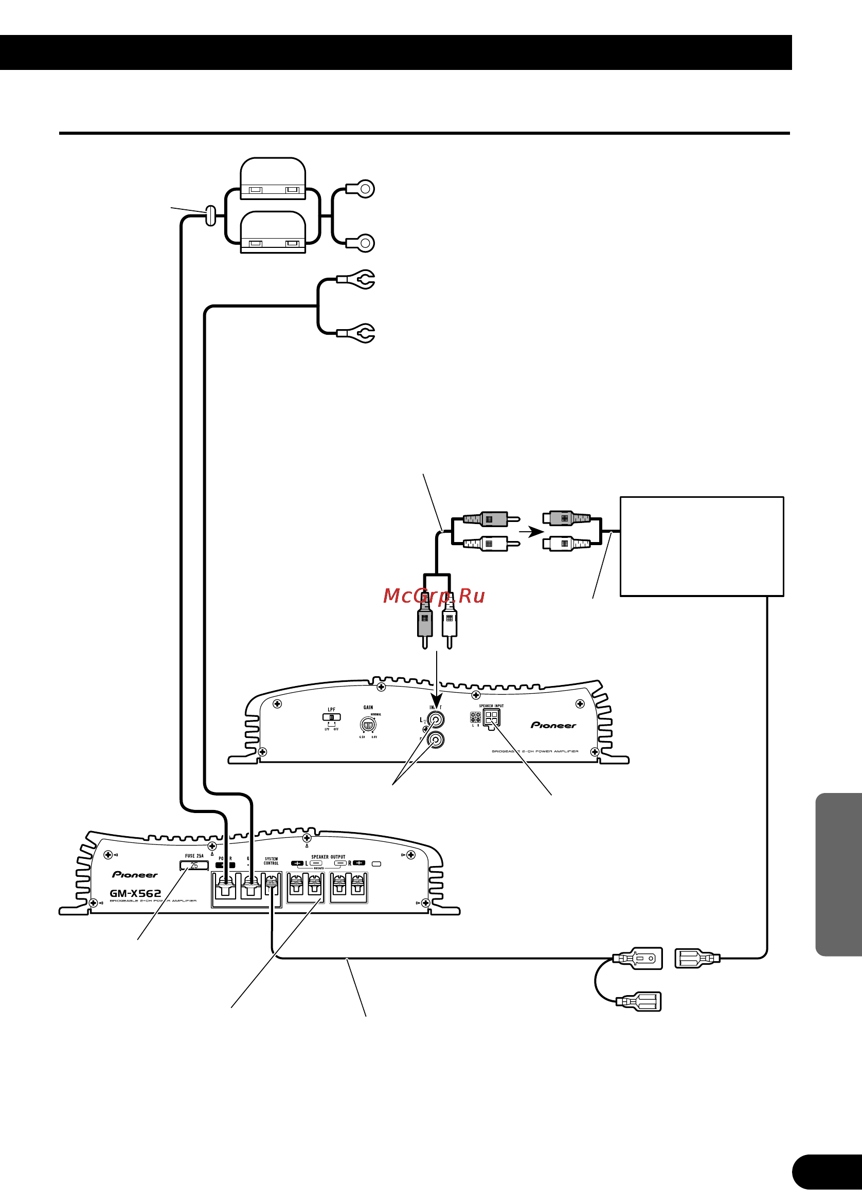 Pioneer GM-X562 [55/76] Schema di collegamento