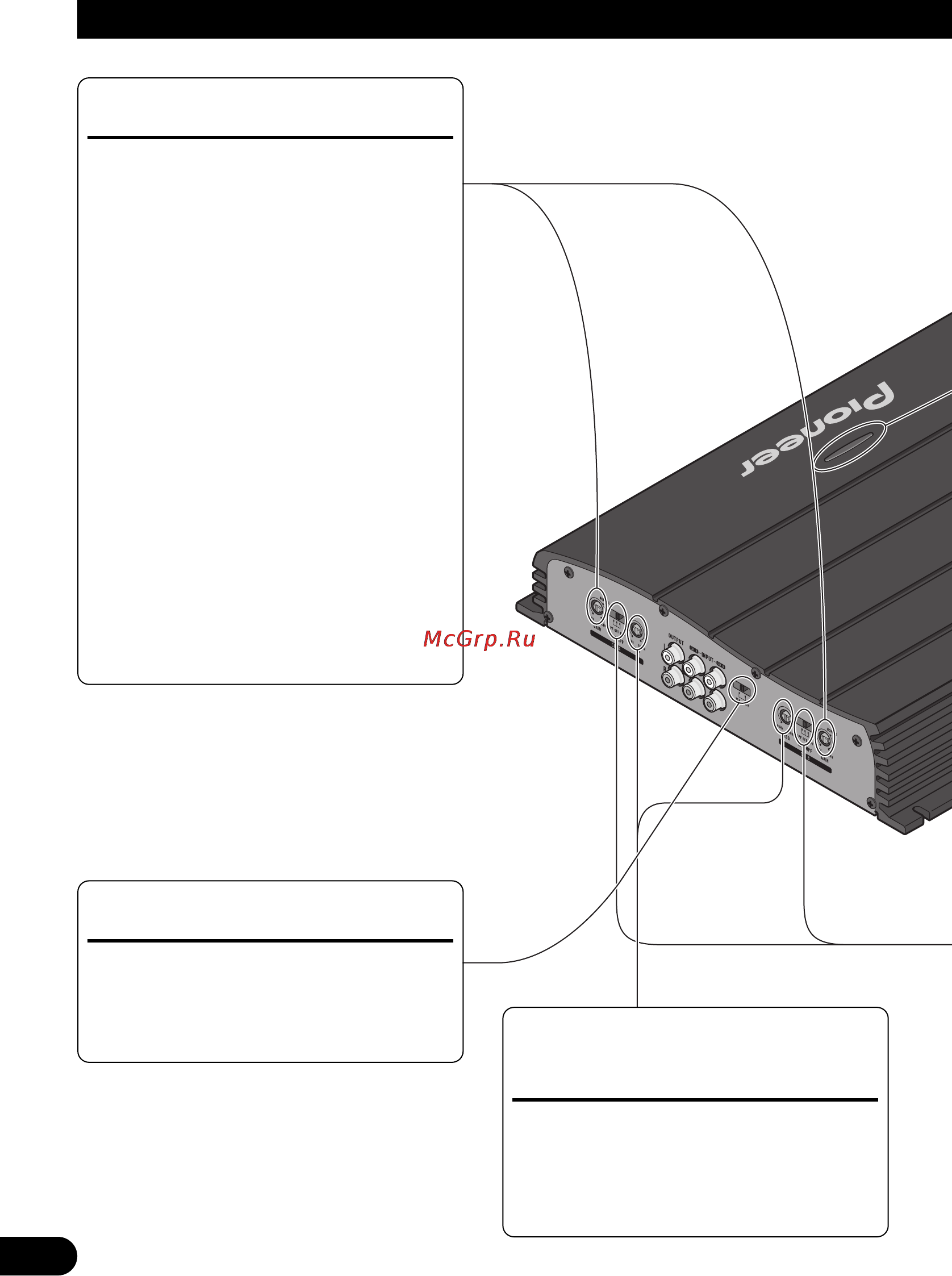 Pioneer GM-X554 [52/76] Regolazione di questa unità