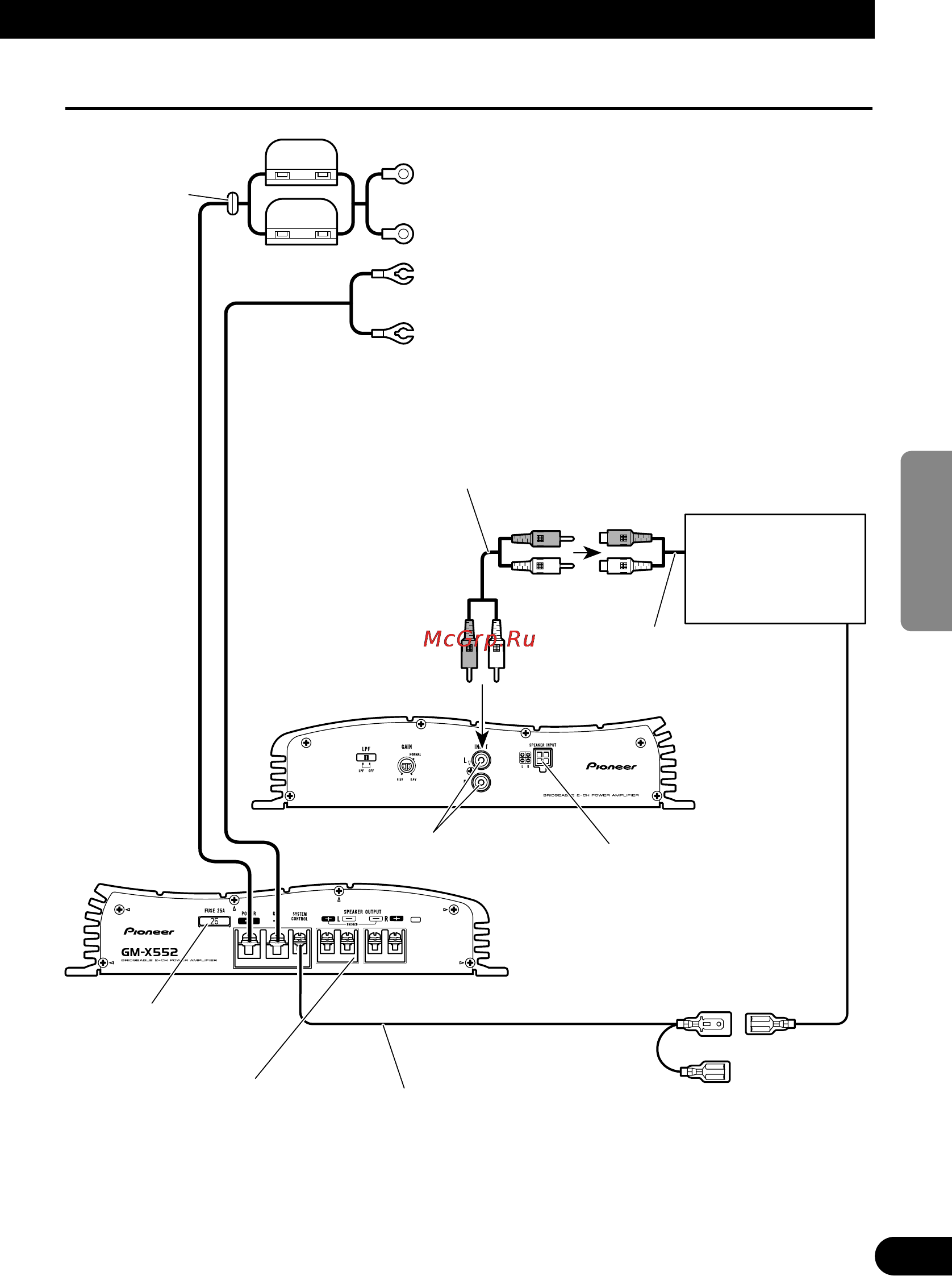 Pioneer GM-X552 [31/76] Auschlußschema