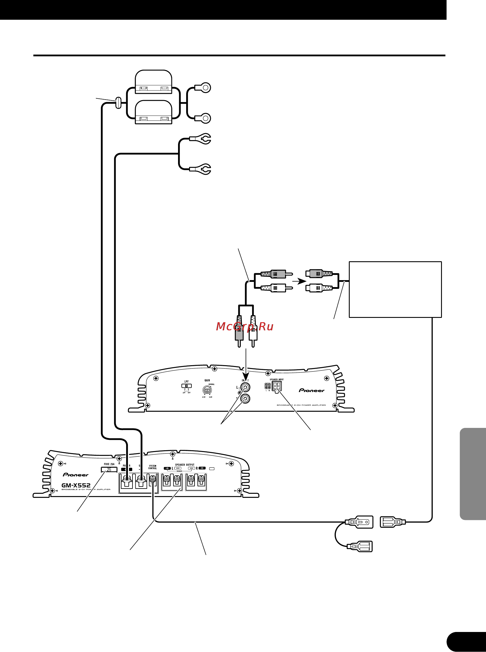 Pioneer GM-X552 [55/76] Schema di collegamento