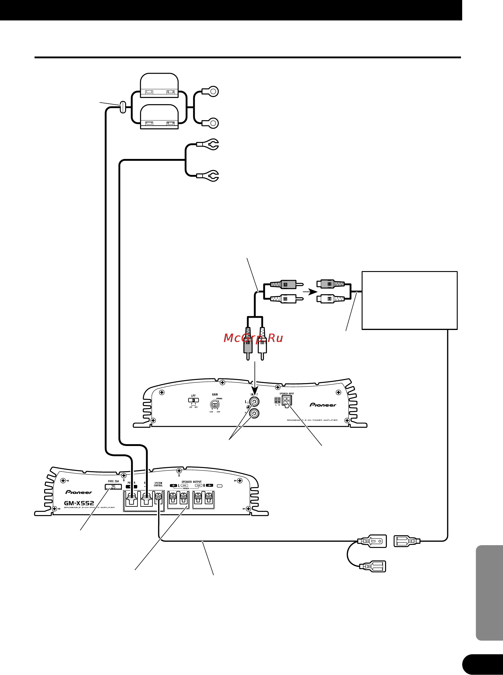 Pioneer GM-X552 [67/76] Aansluitschema