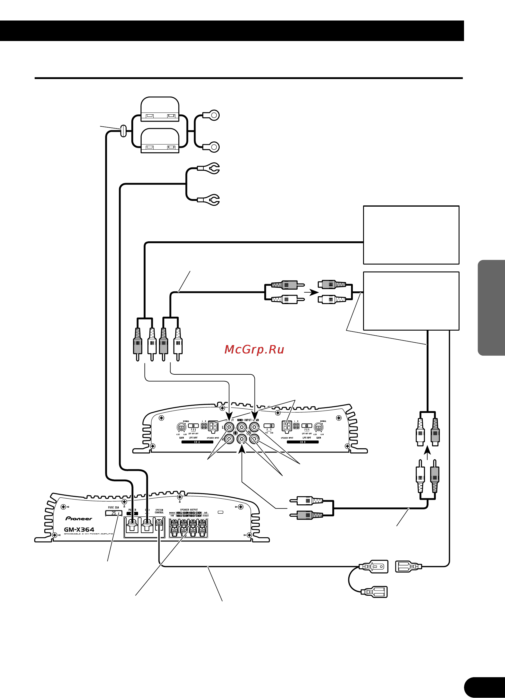 Pioneer GM-X364 [31/76] Auschlußschema