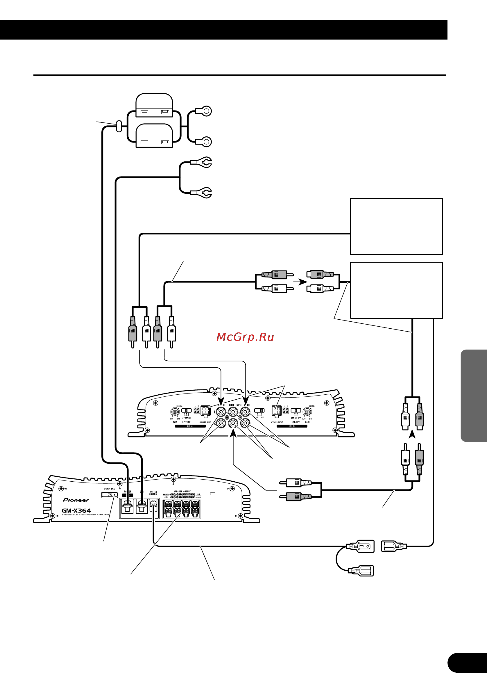 Pioneer GM-X364 [43/76] Schéma de raccordement