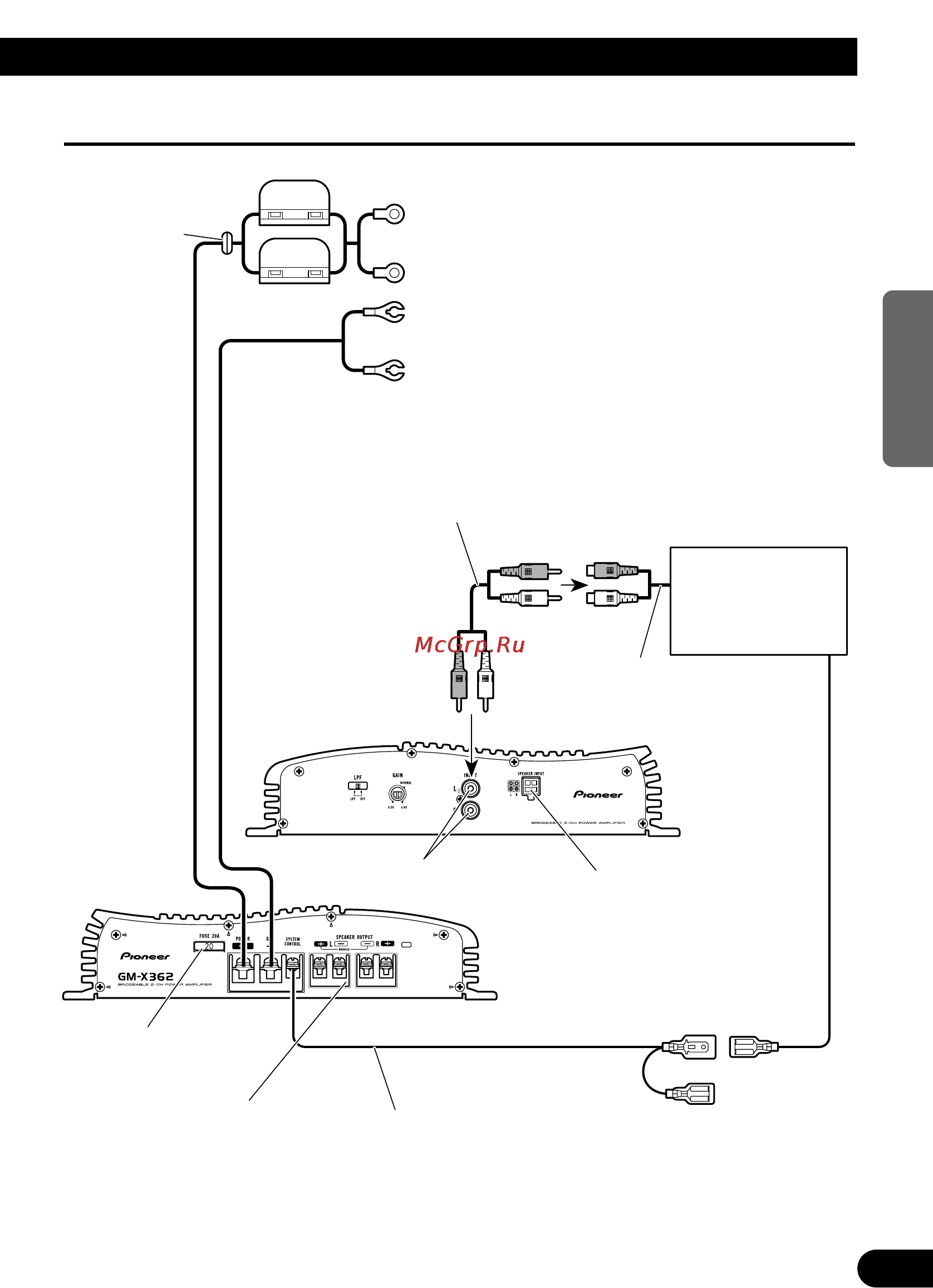 Pioneer GM-X362 [19/76] Diagrama de conexión