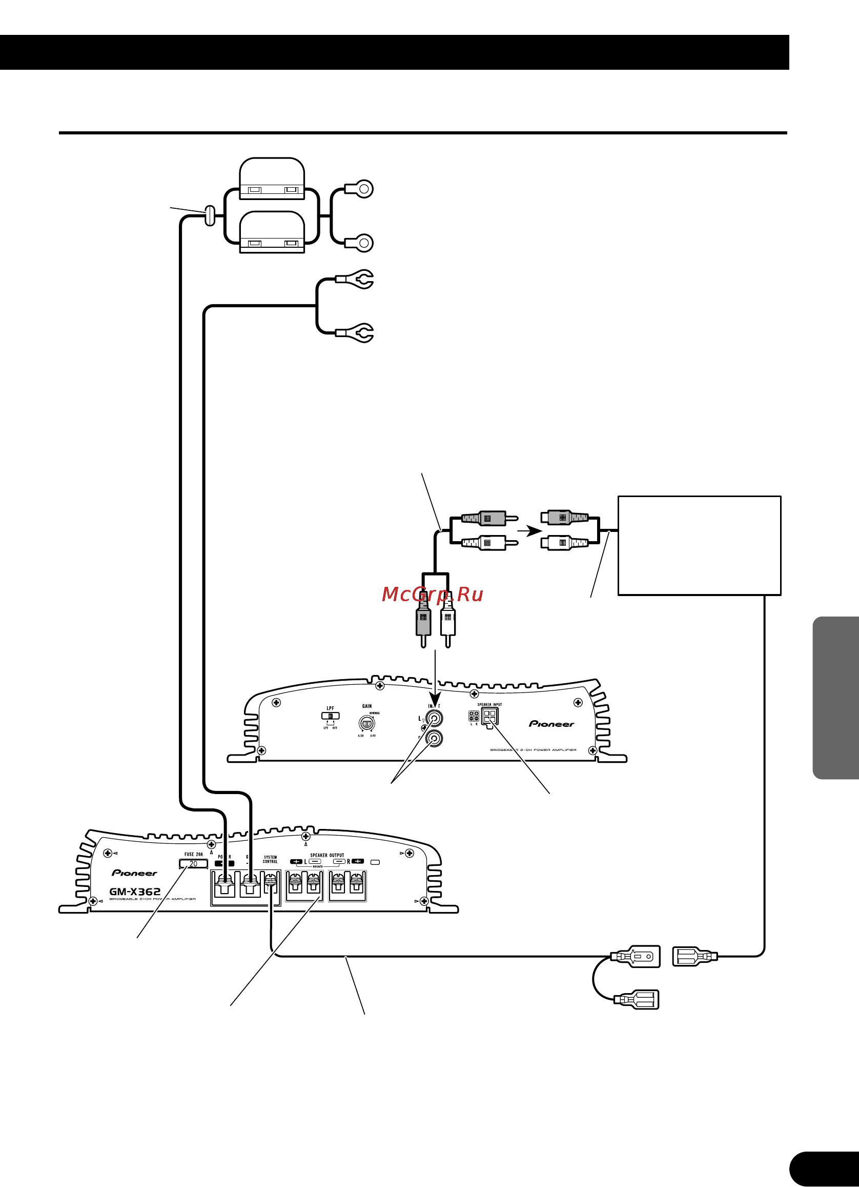 Pioneer GM-X362 [43/76] Schéma de raccordement