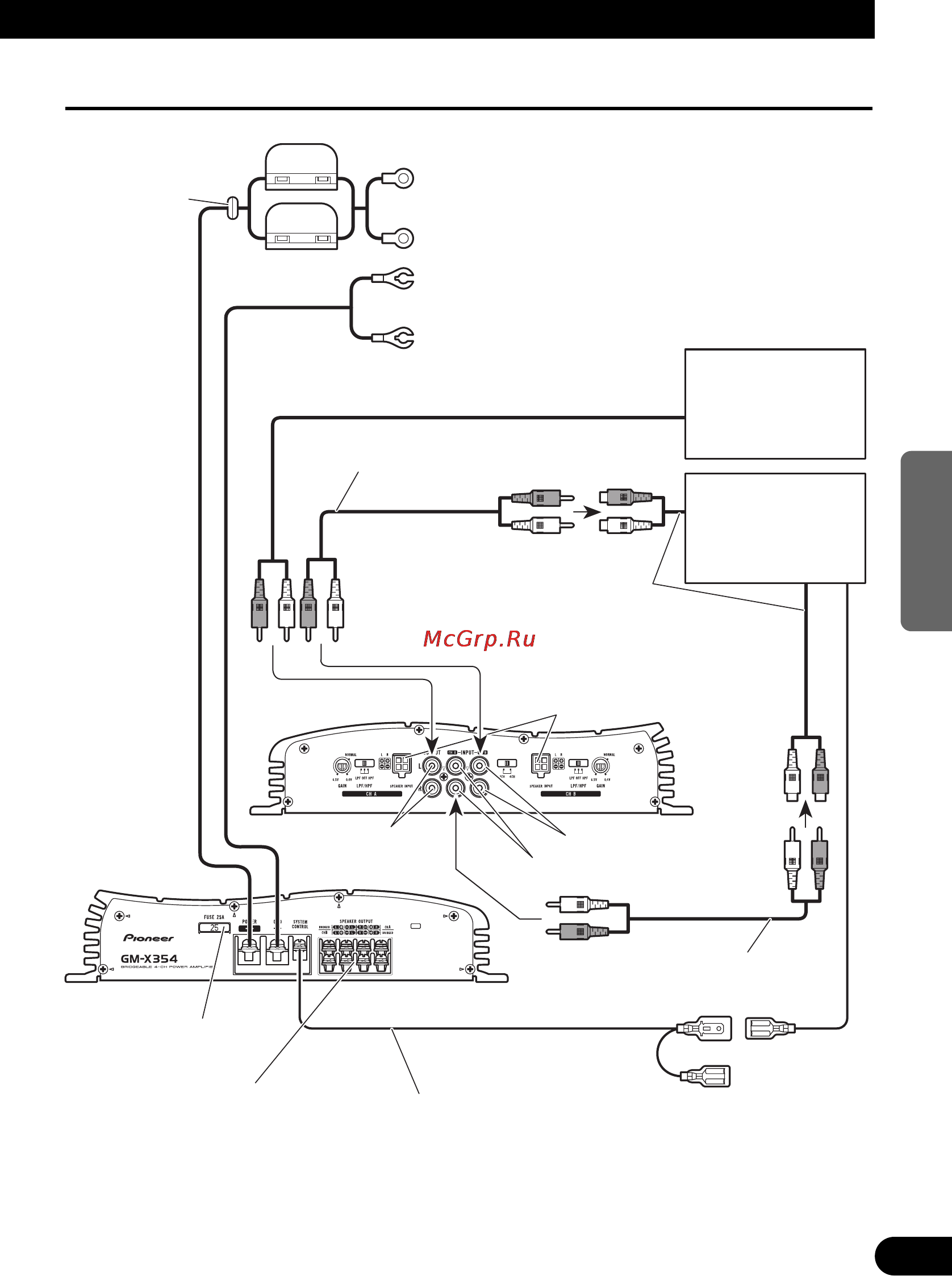 Pioneer GM-X354 [31/76] Auschlußschema