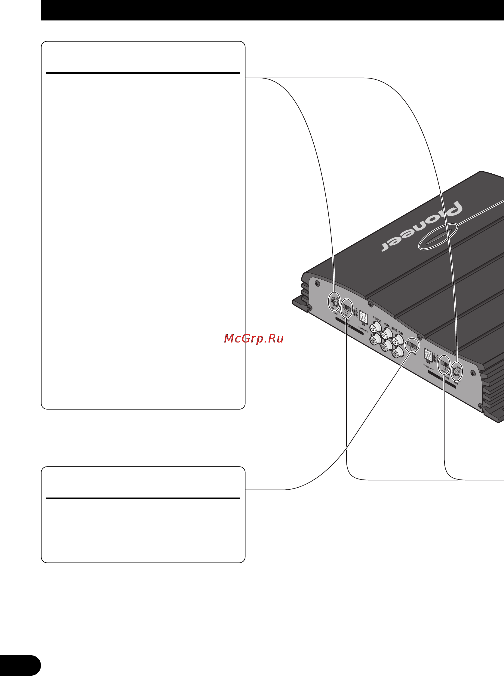 Pioneer GM-X354 [52/76] Regolazione di questa unità