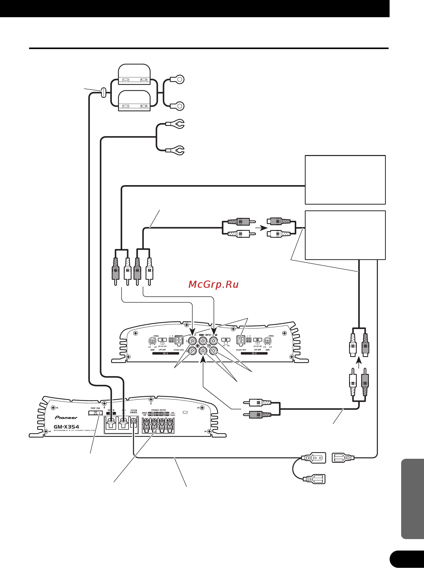 Pioneer GM-X354 [67/76] Aansluitschema