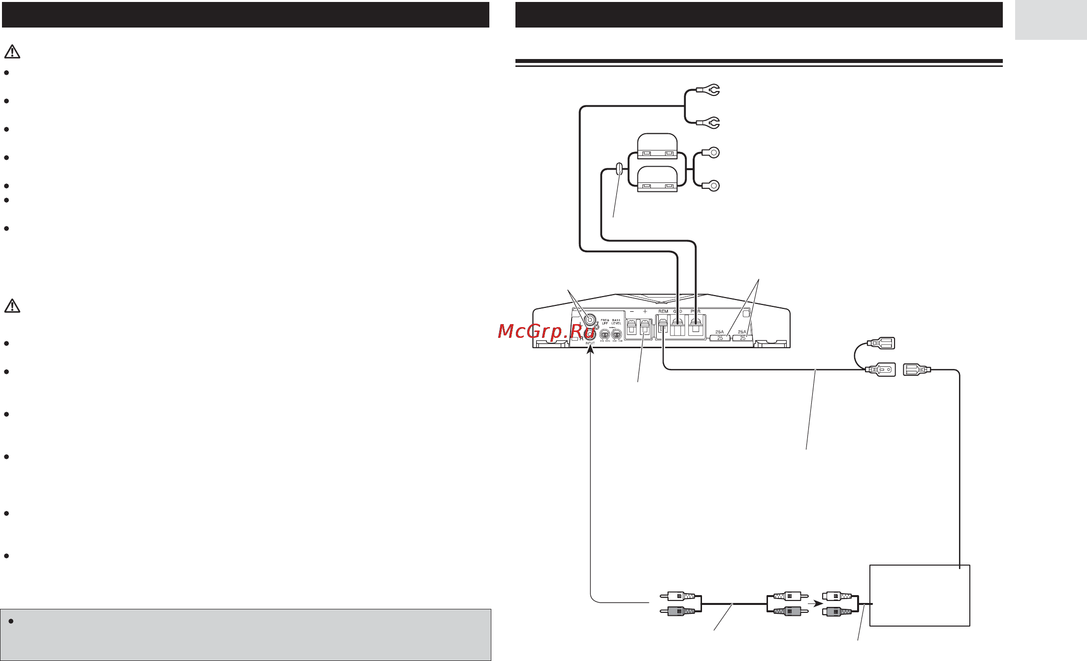 Pioneer GM-D510M [4/8] Подключение аппарата