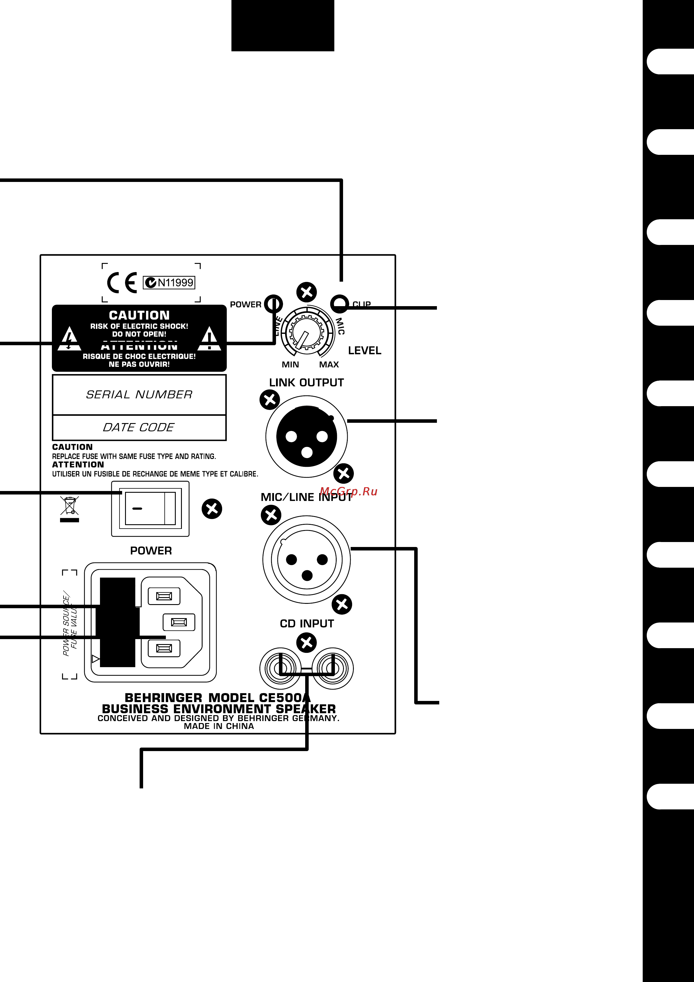 Behringer CE 500A-WH BUSINESS ENVIRONMENT SPEAKER [13/22] Ce500a