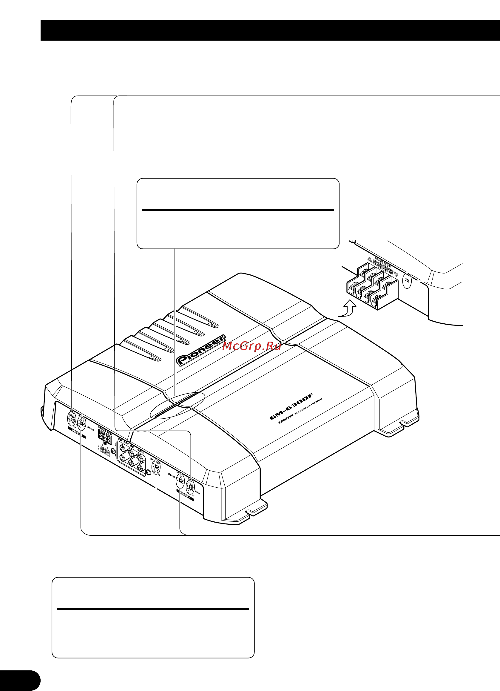 Pioneer GM-6300F [4/86] Setting the unit