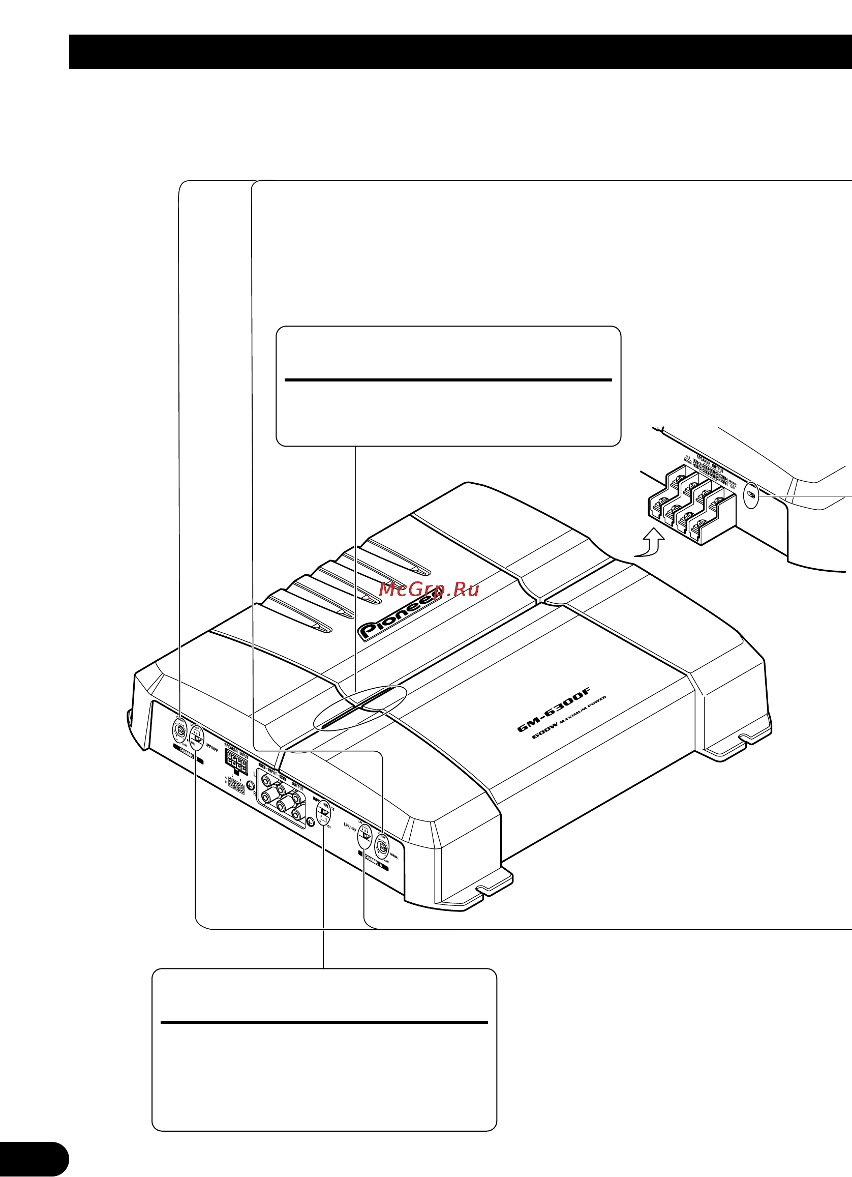 Pioneer GM-6300F [52/86] Regolazione di questa unità