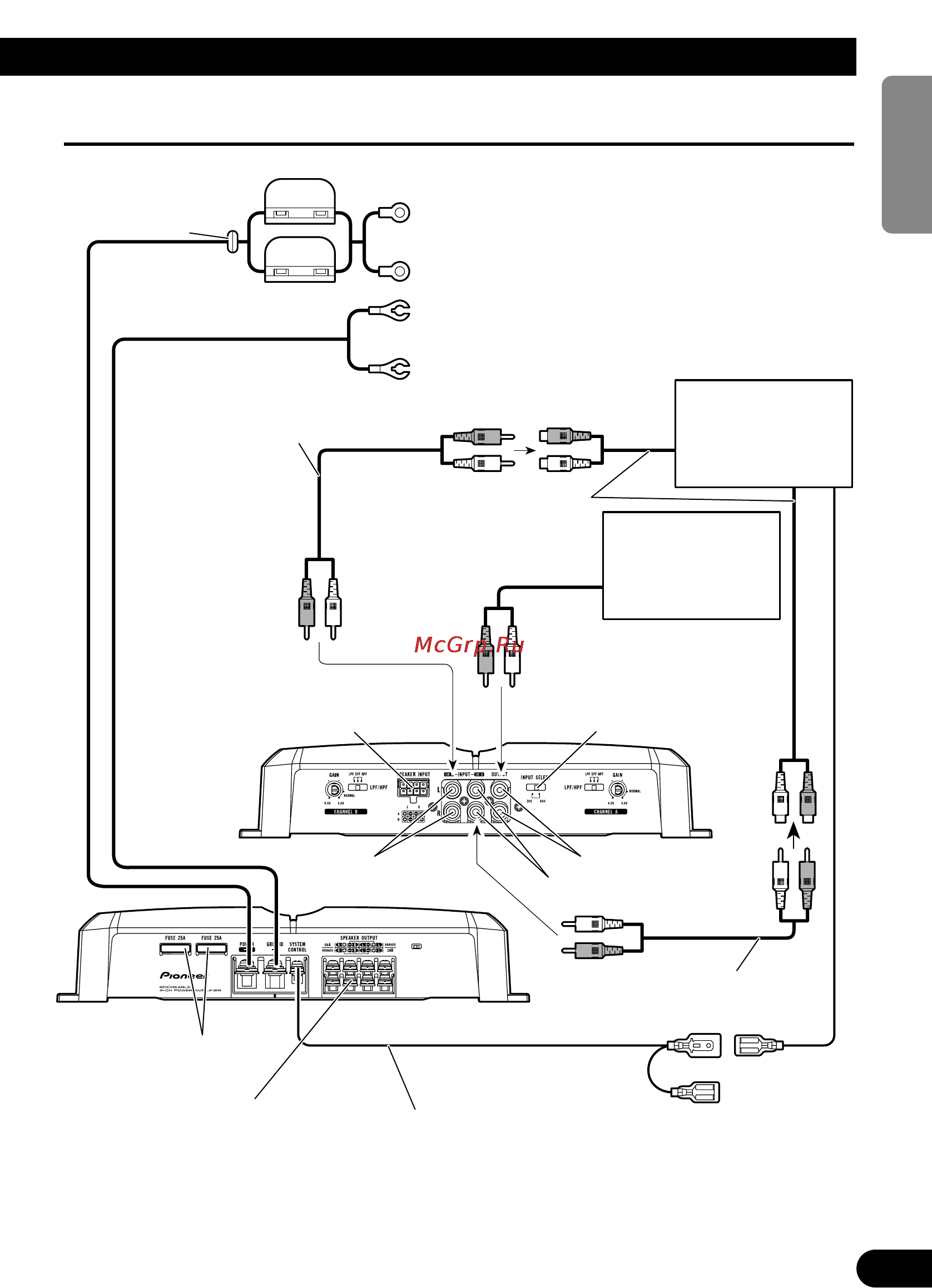 Pioneer GM-6300F [7/86] Connection diagram