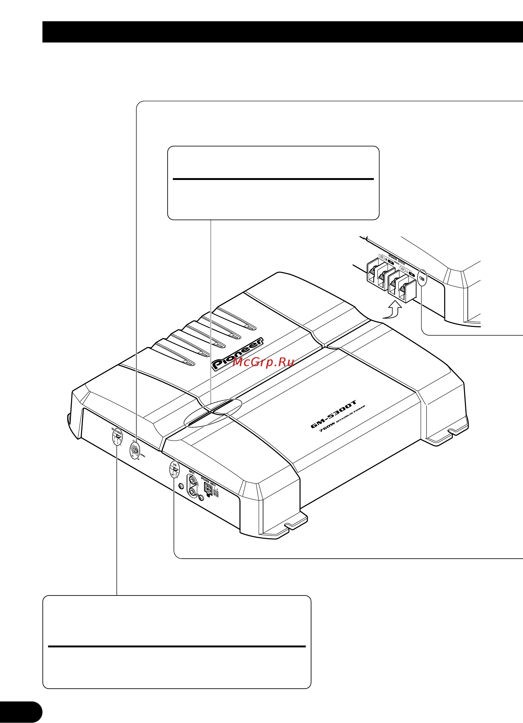 Pioneer GM-5300T [40/85] Réglage de l appareil