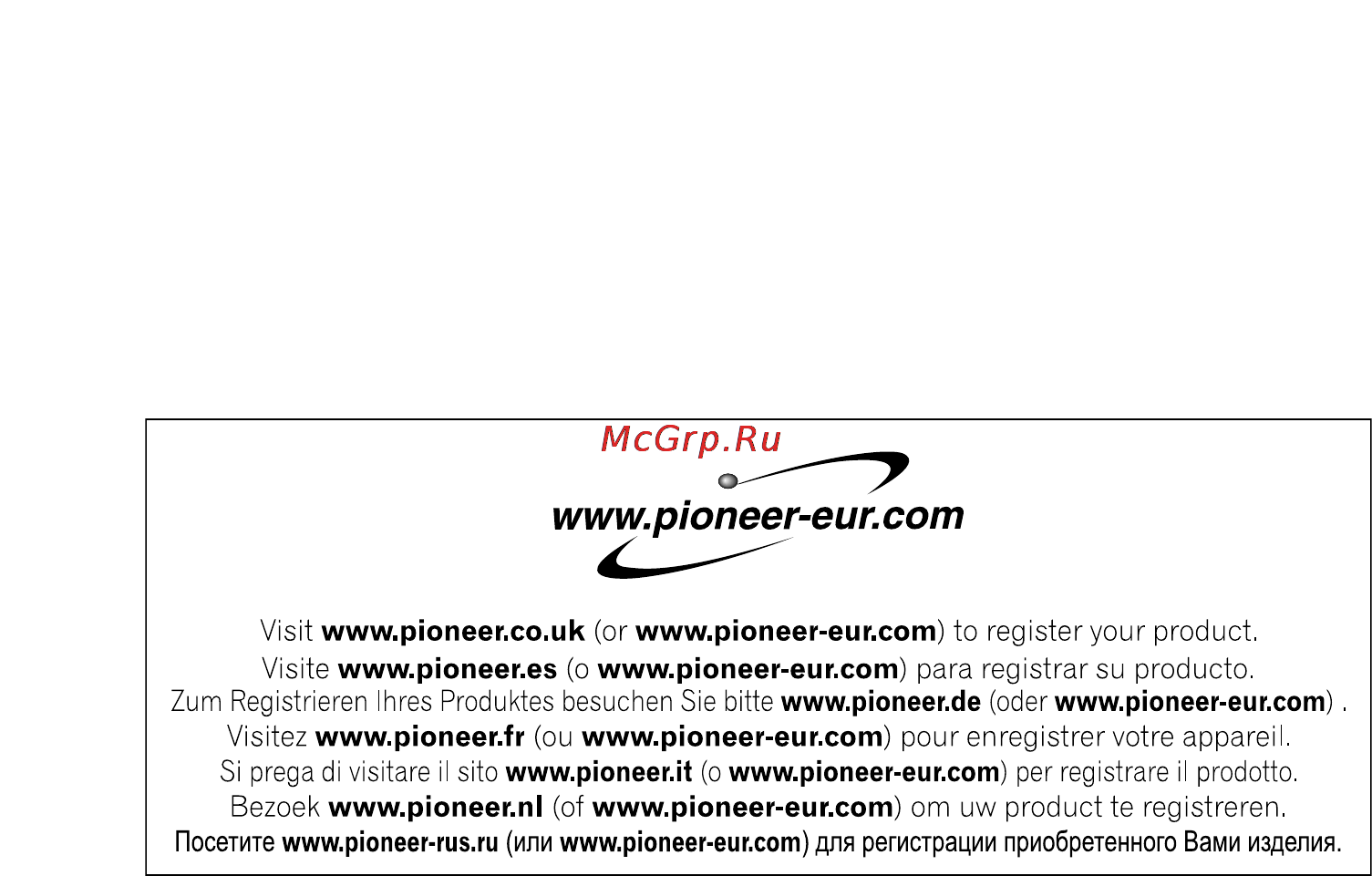 Pioneer GM-5300T [85/85] Www pioneer eur com