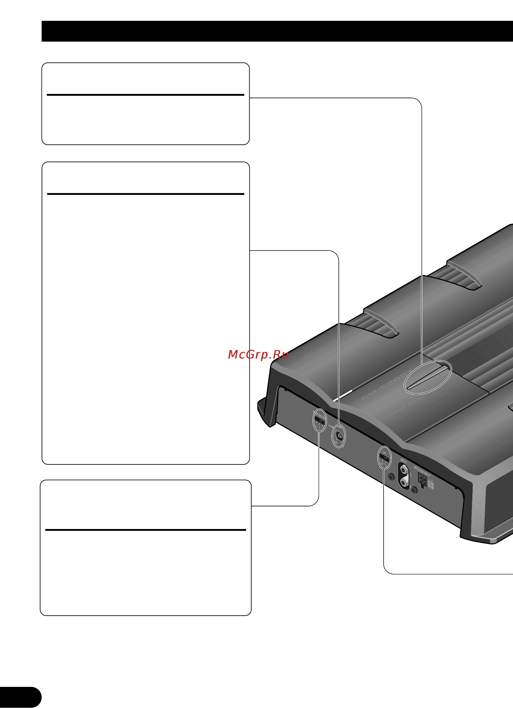 Pioneer GM-5200T [52/85] Regolazione di questa unità