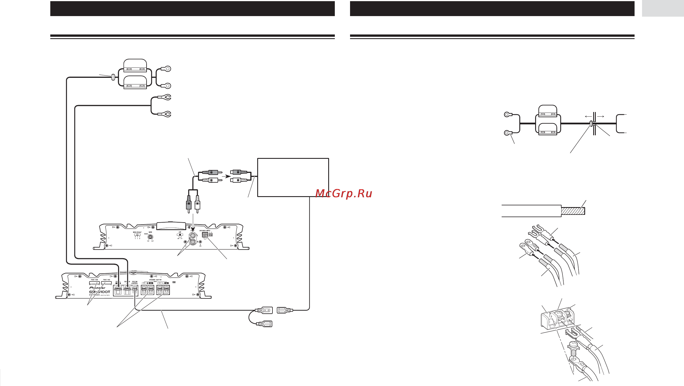Pioneer GM-5100T [5/12] Подключение аппарата