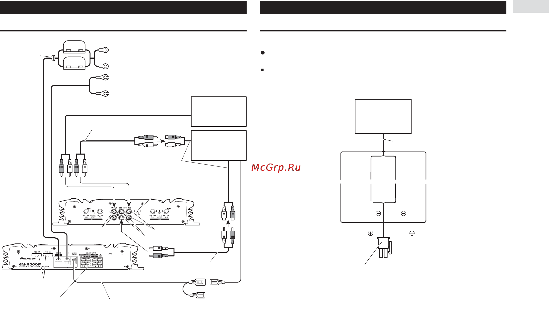 Pioneer GM-4000F [6/12] Использование входа ас